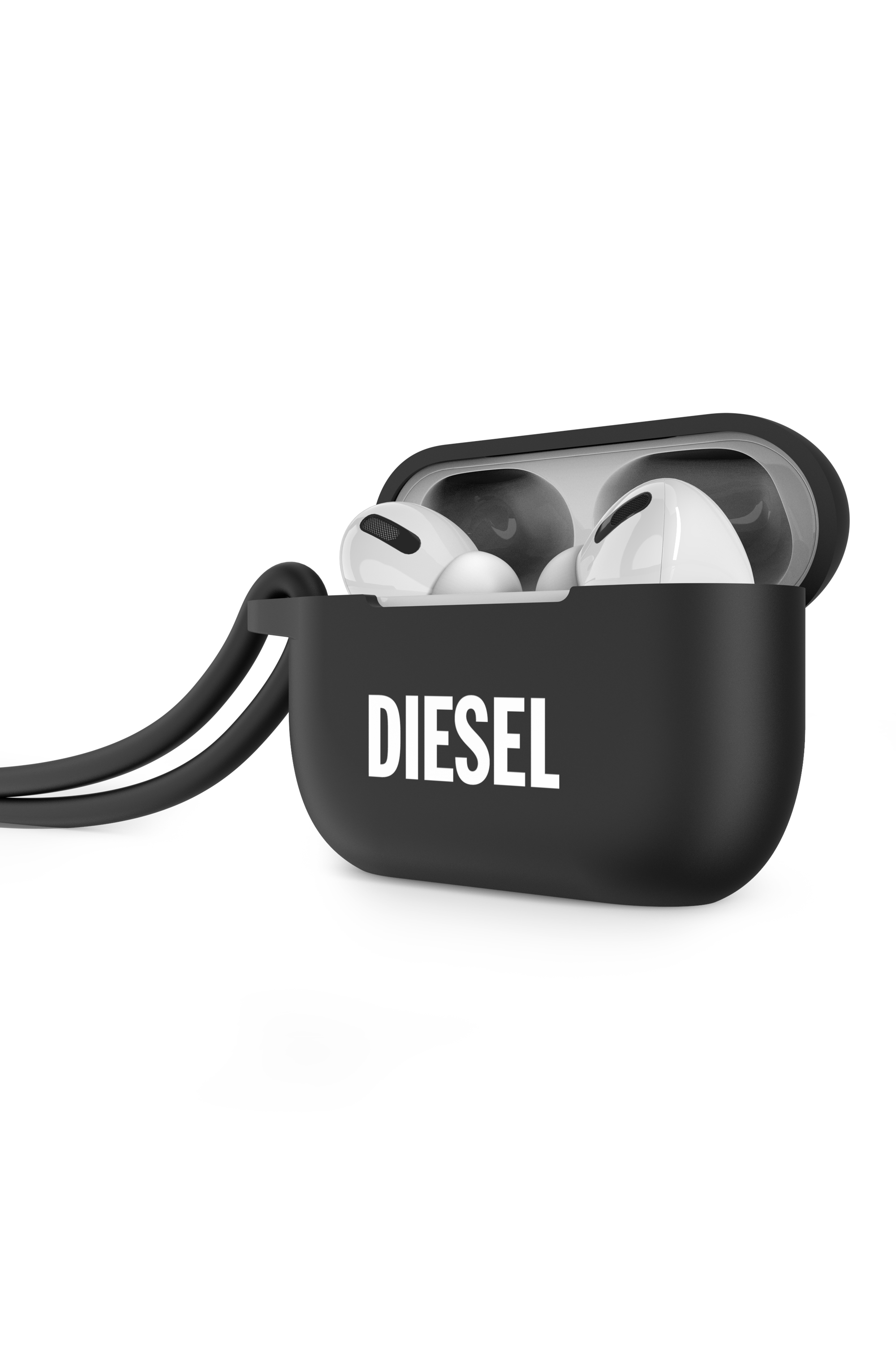 Diesel - 49863 AIRPOD CASE AIRPODS CASE, Unisex's Airpod case with lanyard for AirPods pro in Black - 3
