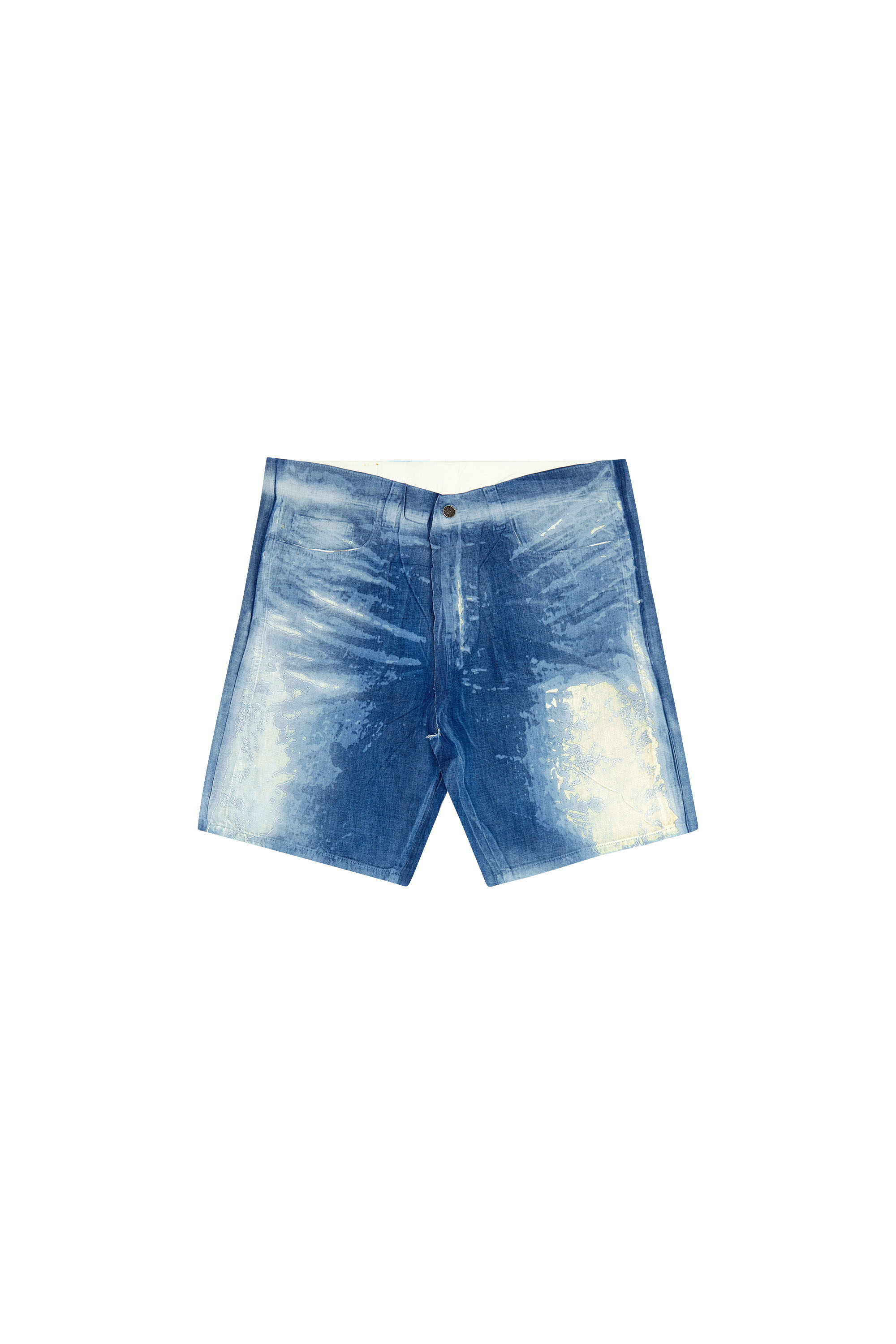 Diesel - D-SHORTY-FSE, Man Shorts in peel-off denim in Blue - Image 3