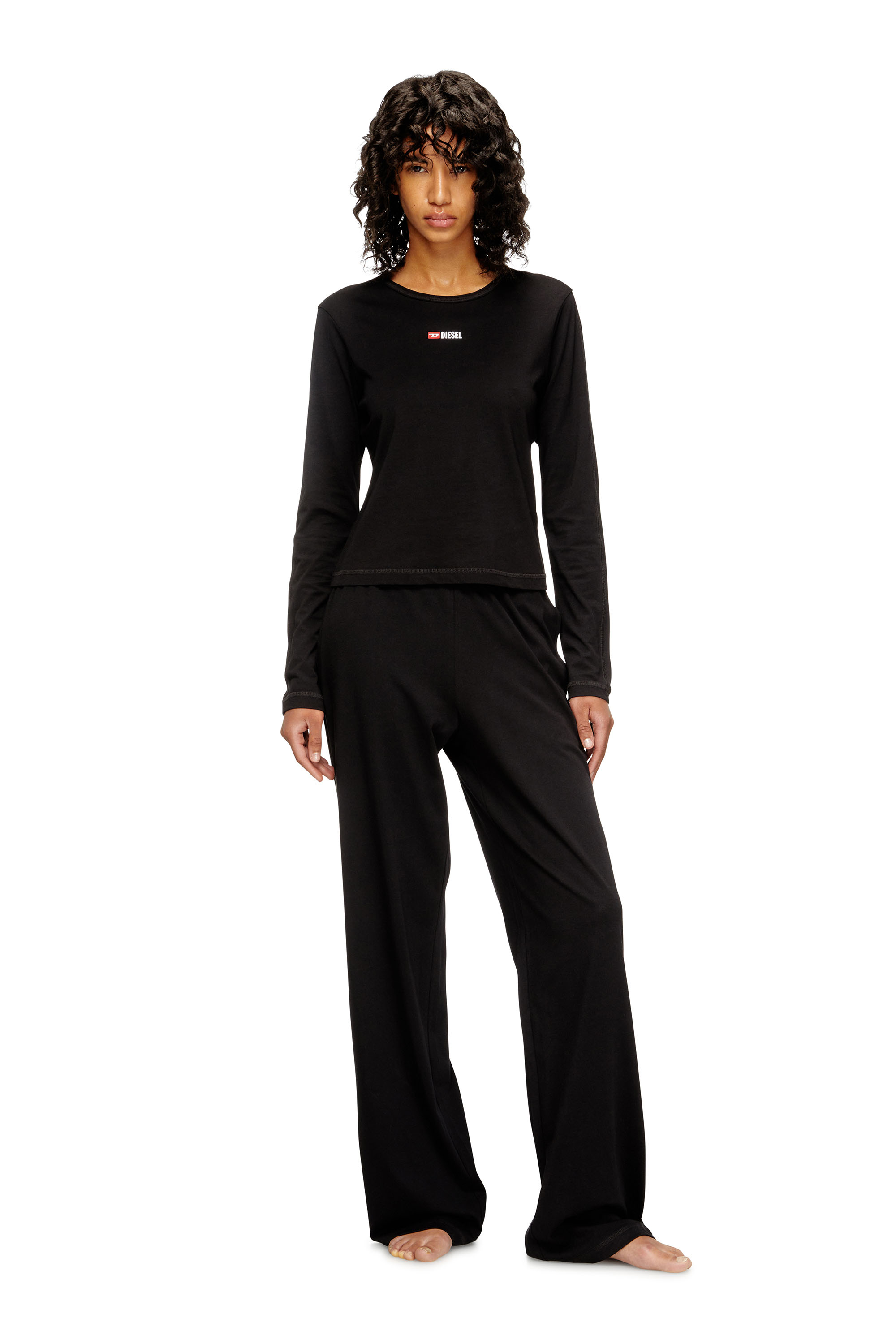 Diesel - SET-GILDA-D-CORE, Woman's Stretch cotton pyjamas in Black - 1