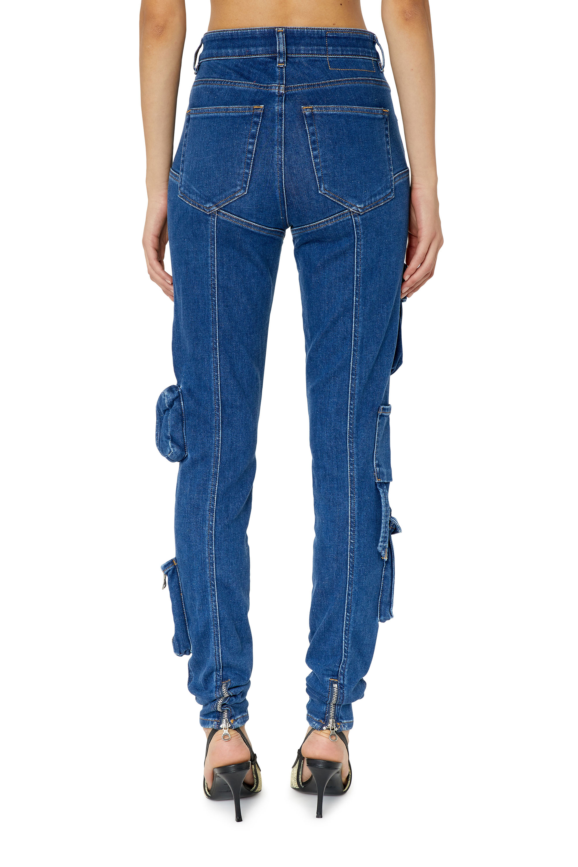 Diesel - Super skinny Jeans 1984 Slandy-High 09F28, Dark Blue - Image 2