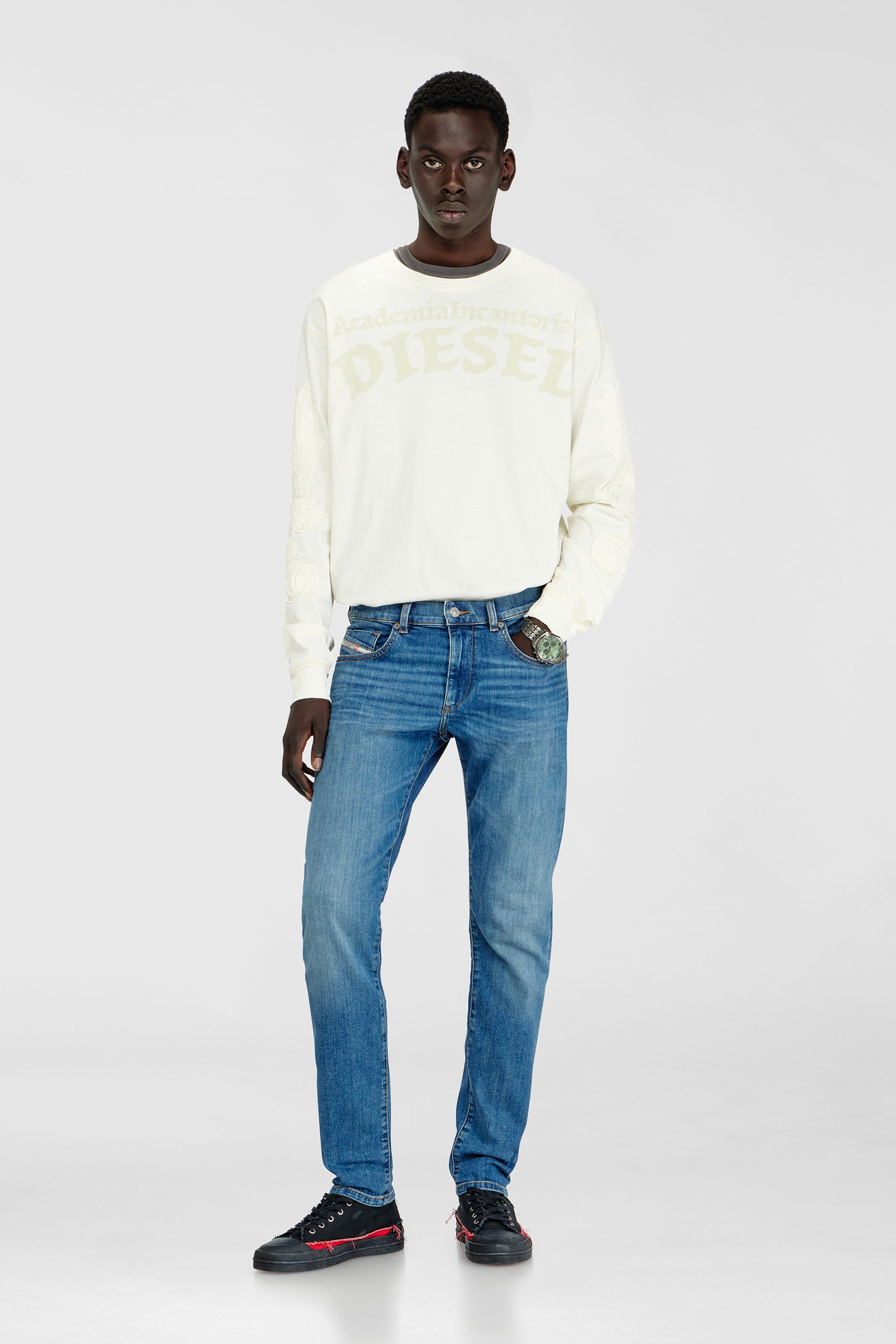 Diesel - Man's Slim Jeans 2019 D-Strukt 0KIAL, Light Blue - 2