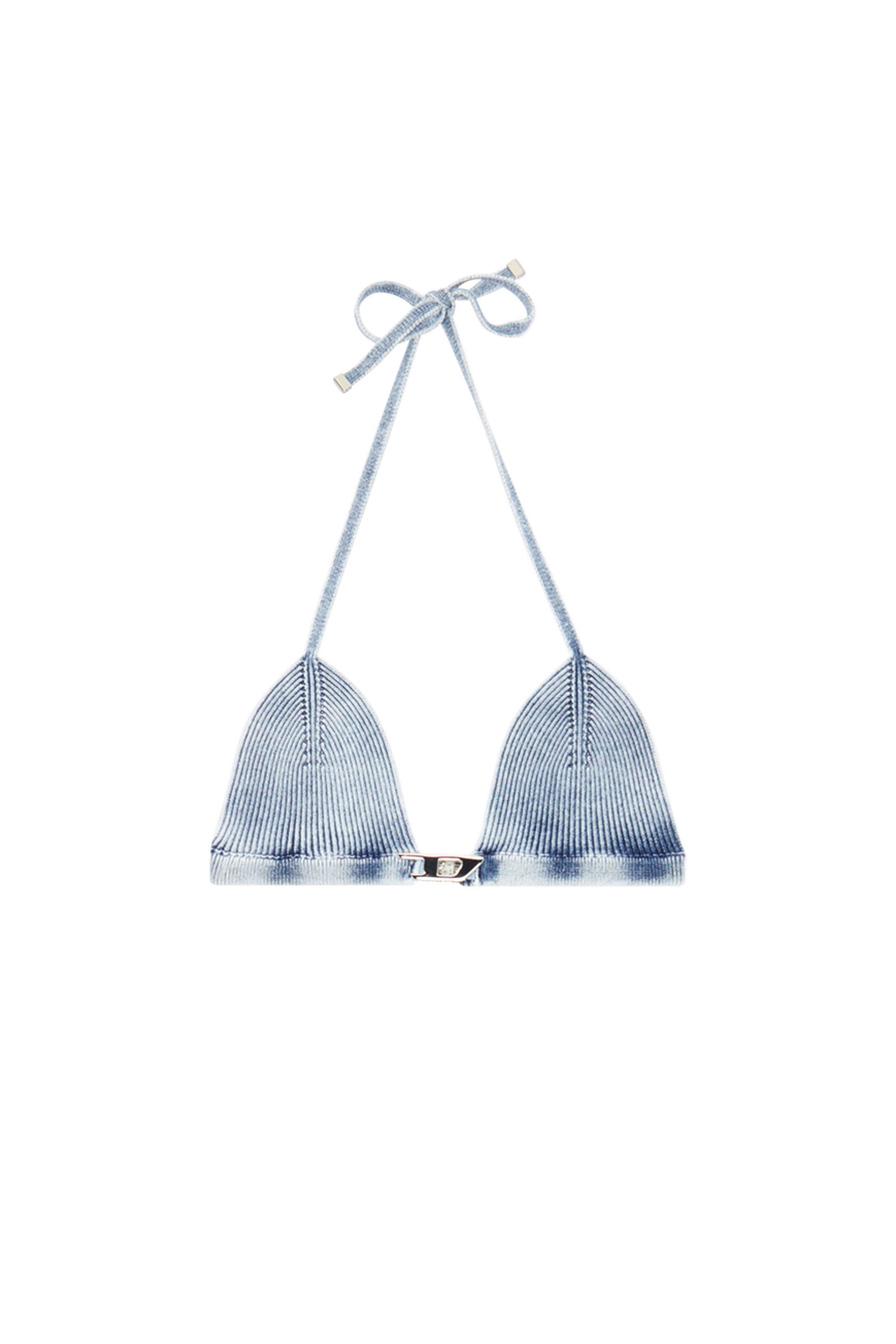 Diesel - M-TEALE, Woman Bra top in indigo cotton knit in Blue - Image 5
