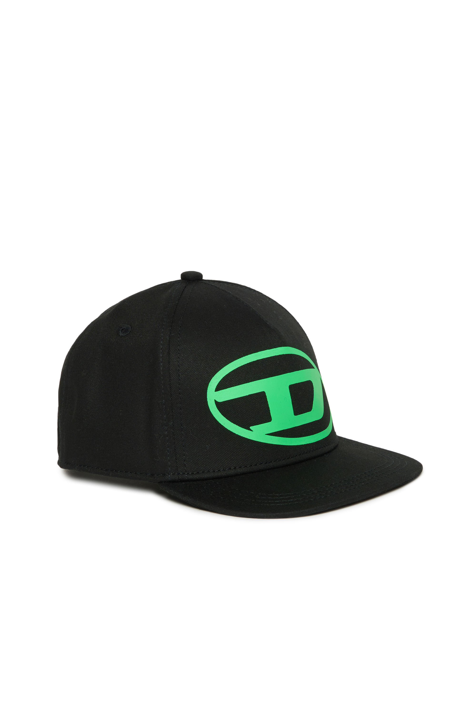 Diesel - FTULA, Unisex Baseball cap with Oval D print in Black - Image 1