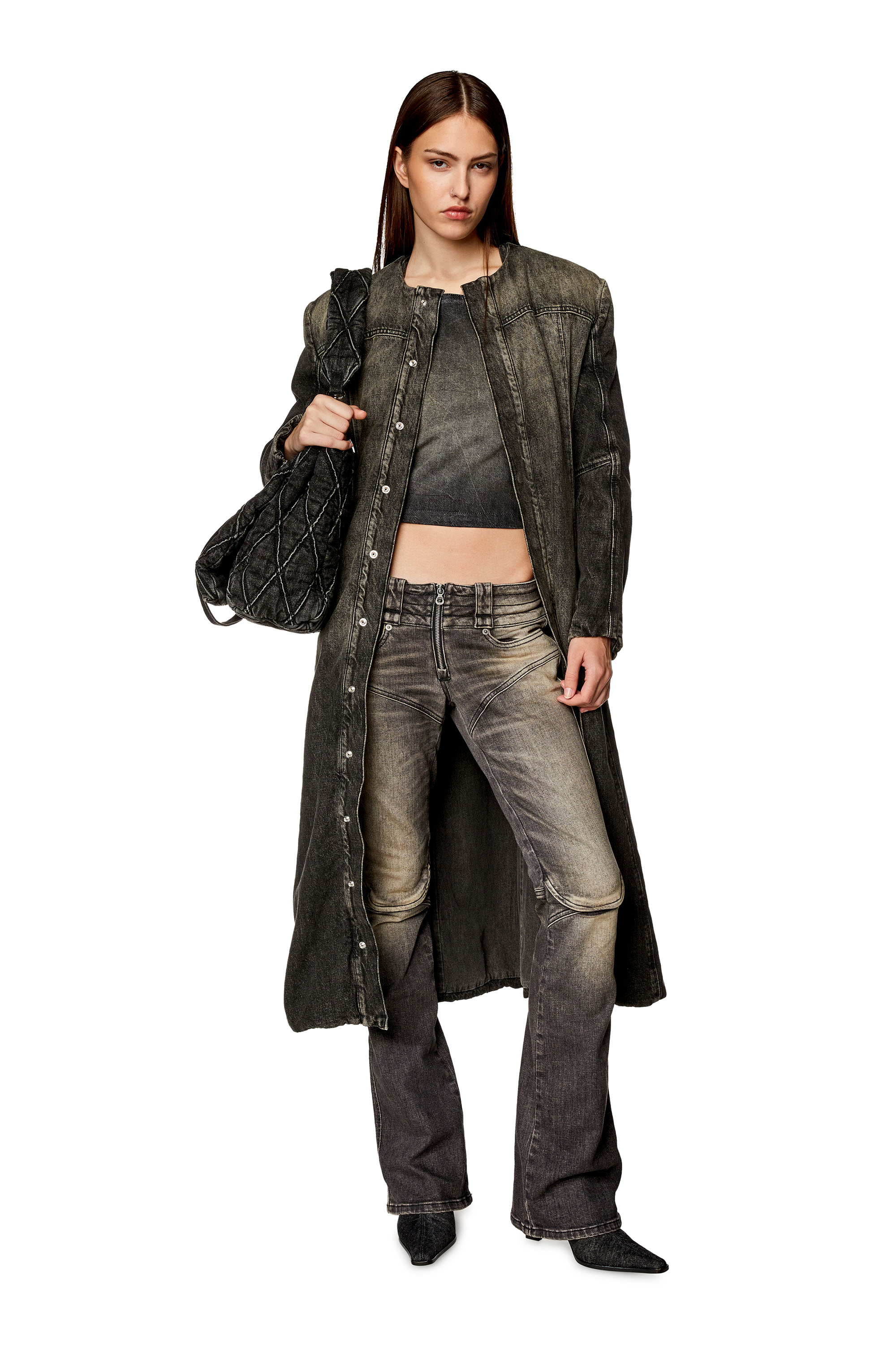 Diesel - Woman Bootcut and Flare Jeans Belthy 0JGAL, Black/Dark grey - Image 1