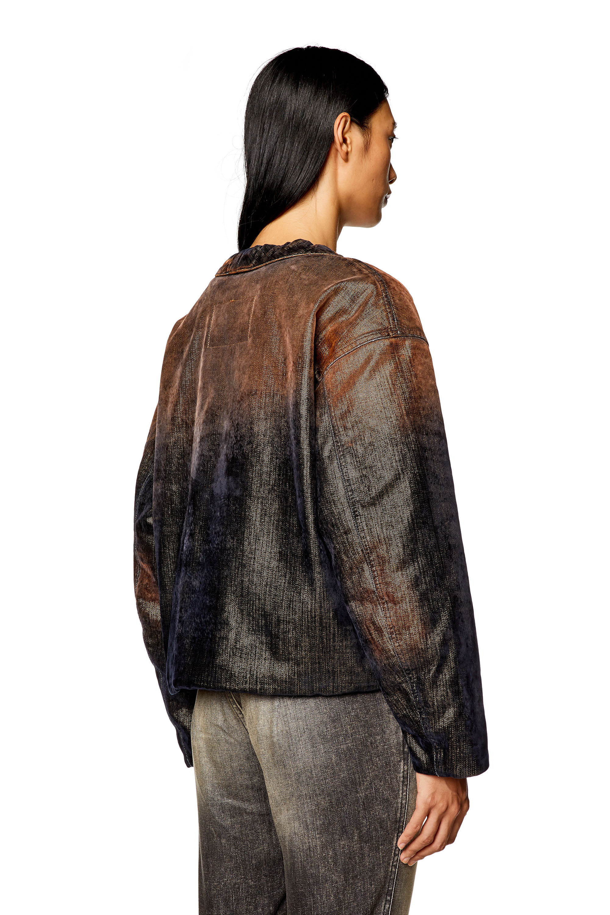 Diesel - DE-CONF-S, Woman Jacket in shimmery denim in Multicolor - Image 3
