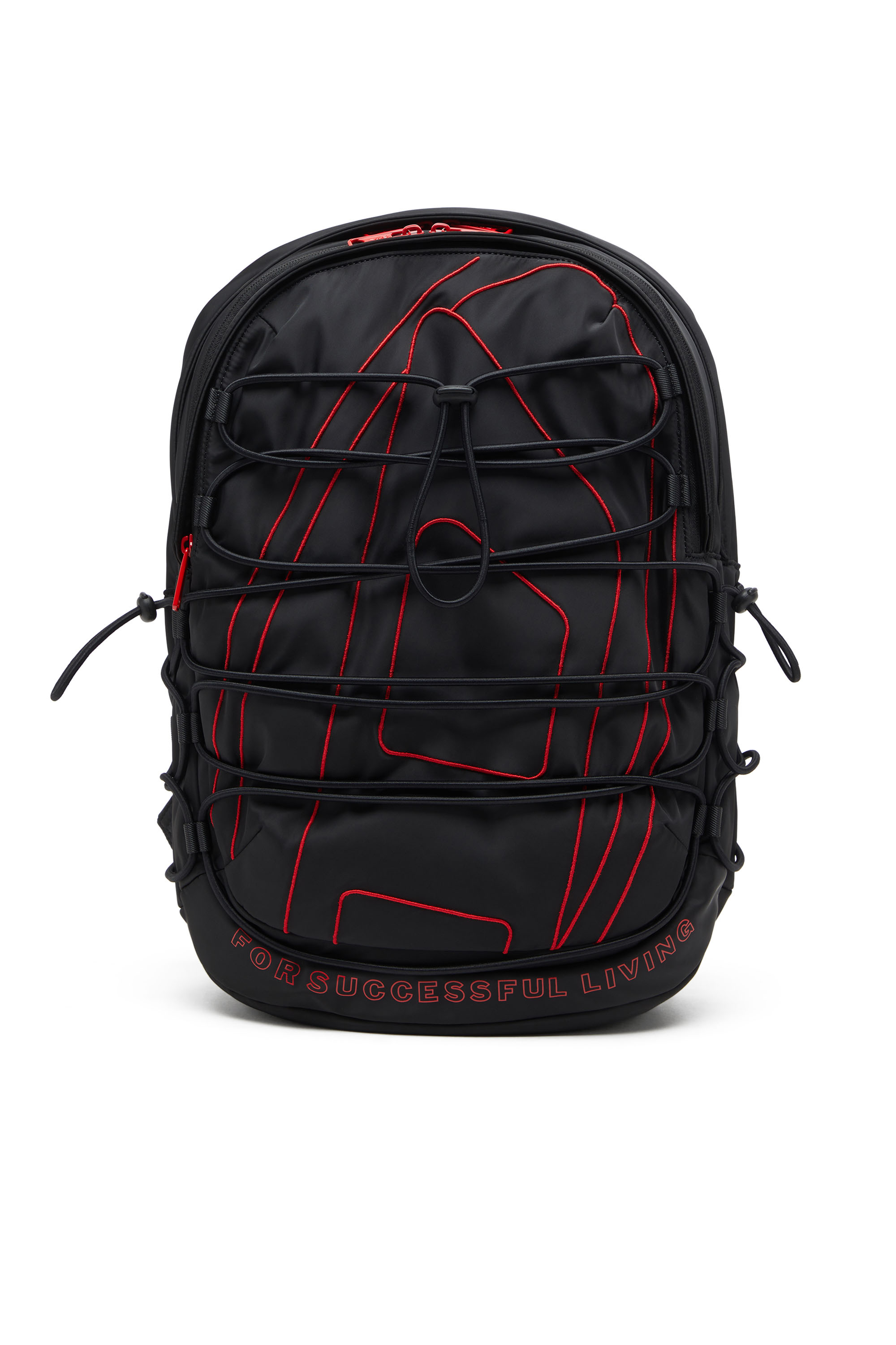 Diesel - TECH-D BACKPACK X, Unisex's Tech-D-Nylon backpack with Oval D embroidery in Black - 1