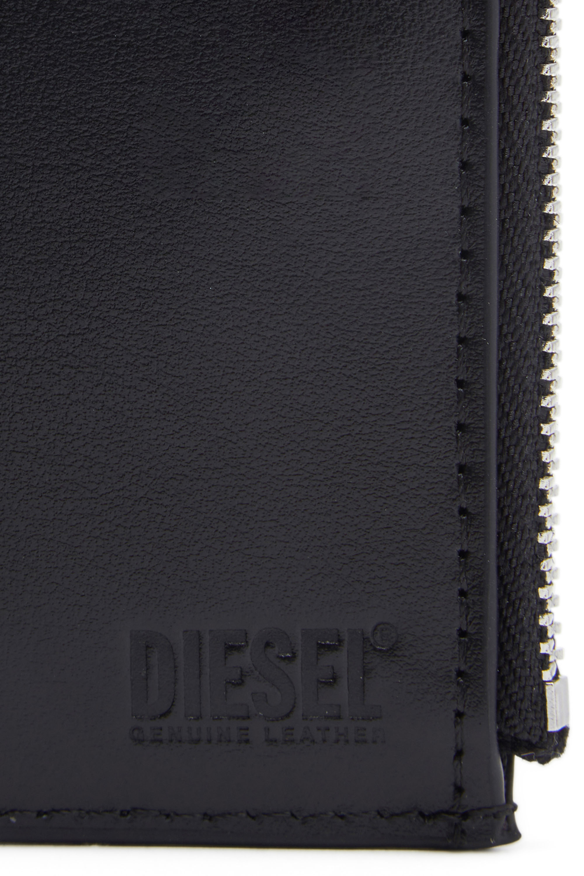 Diesel - 1DR-FOLD BI-FOLD ZIP II, Woman Small leather wallet with embossed logo in Black - Image 4