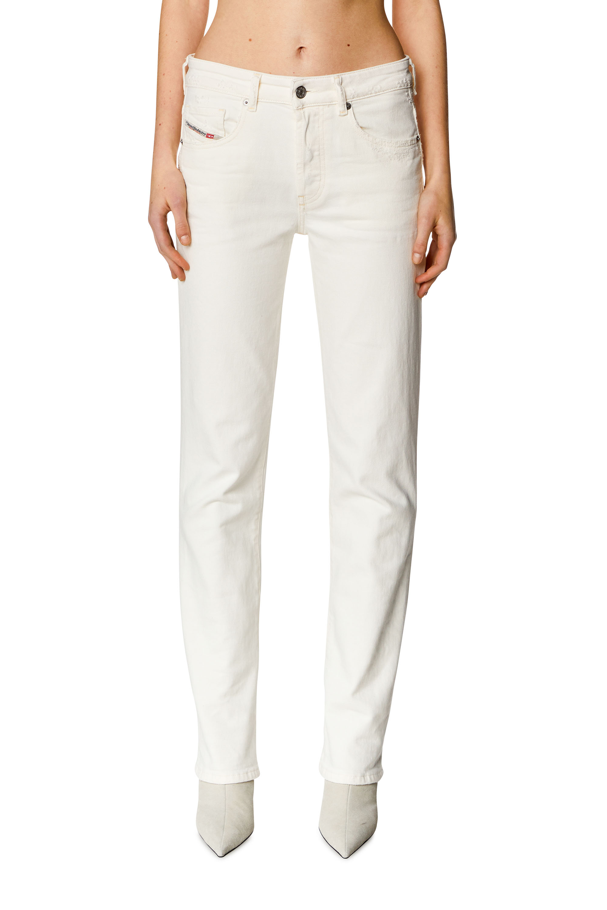 Diesel - Woman Straight Jeans 1989 D-Mine 09I15, White - Image 2