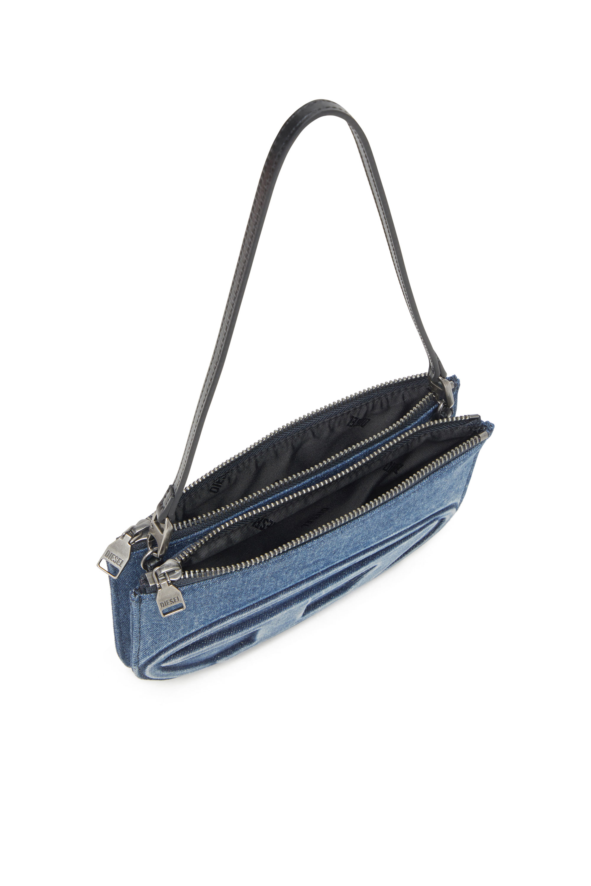 Diesel - 1DR TWIN, Woman's 1DR Twin-Double-pouch shoulder bag in solarised denim in Blue - 4