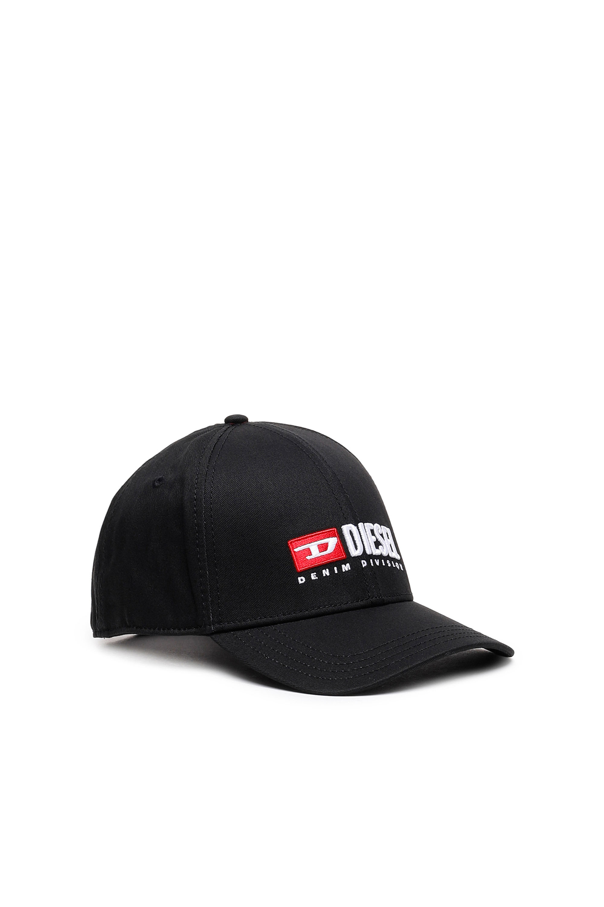 Diesel - CORRY-DIV, Unisex Baseball cap with Denim Division logo in Black - Image 1