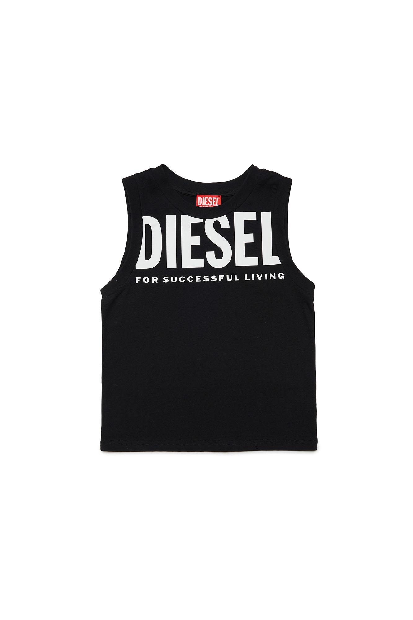 Diesel - MTGIUL, Man Tank top with maxi logo print in Black - Image 1