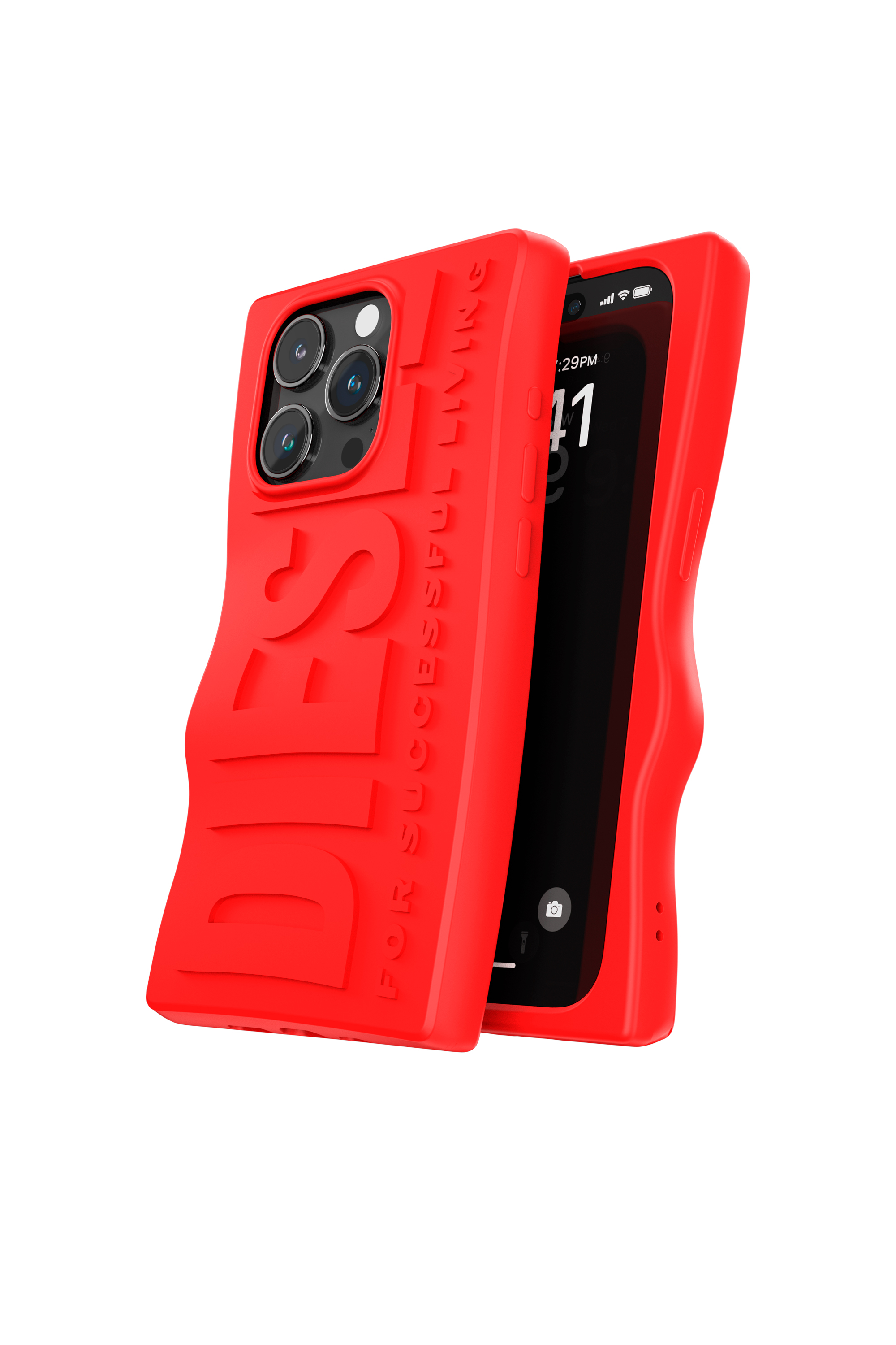 Diesel - 54117 MOULDED CASE, Unisex D By case iP15 Pro in Red - Image 3
