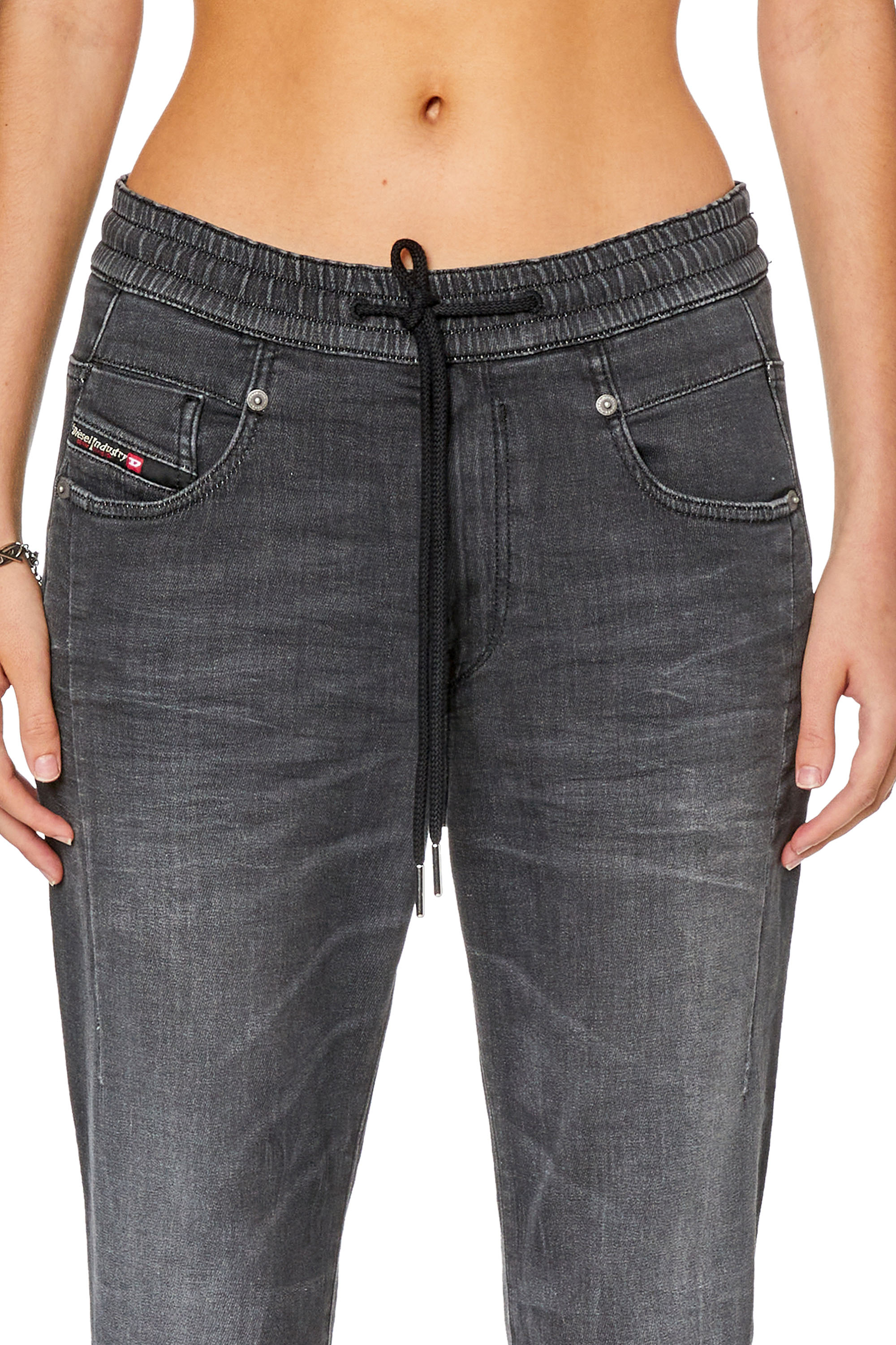 Diesel - Boyfriend Fayza JoggJeans® 068FS, Black/Dark grey - Image 3