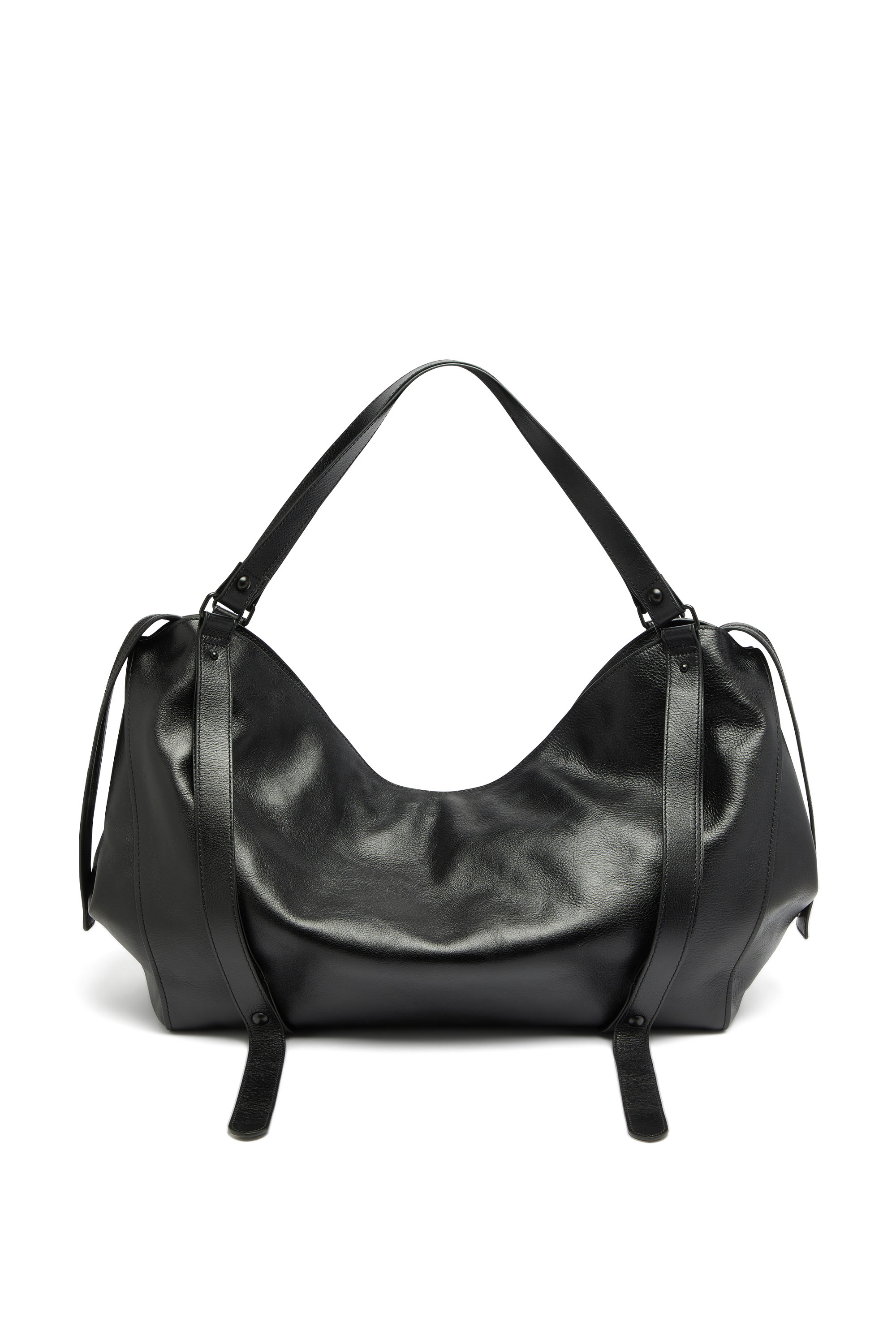 Diesel - D-ONE DUFFLE 48H, Unisex's D-One-Duffle bag in leather in Black - 3