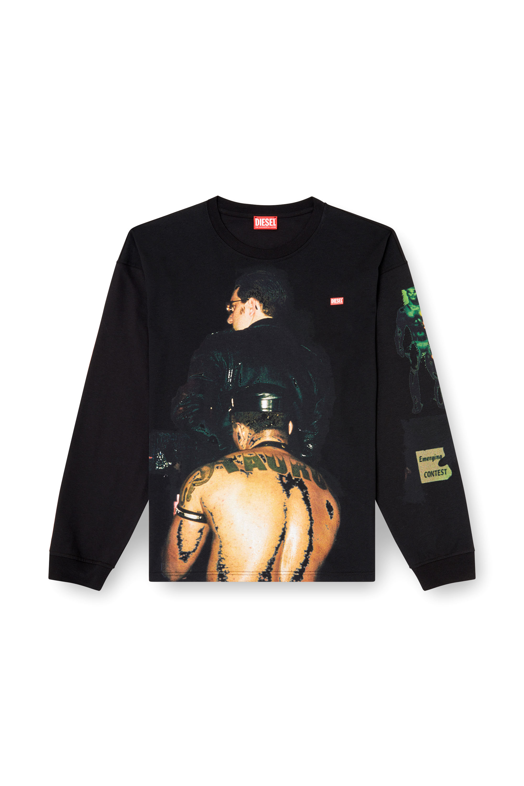 Diesel - PR-T-BOXT-LS-TOM25-1, Unisex's Long-sleeve T-shirt with graphic print in Black - 2