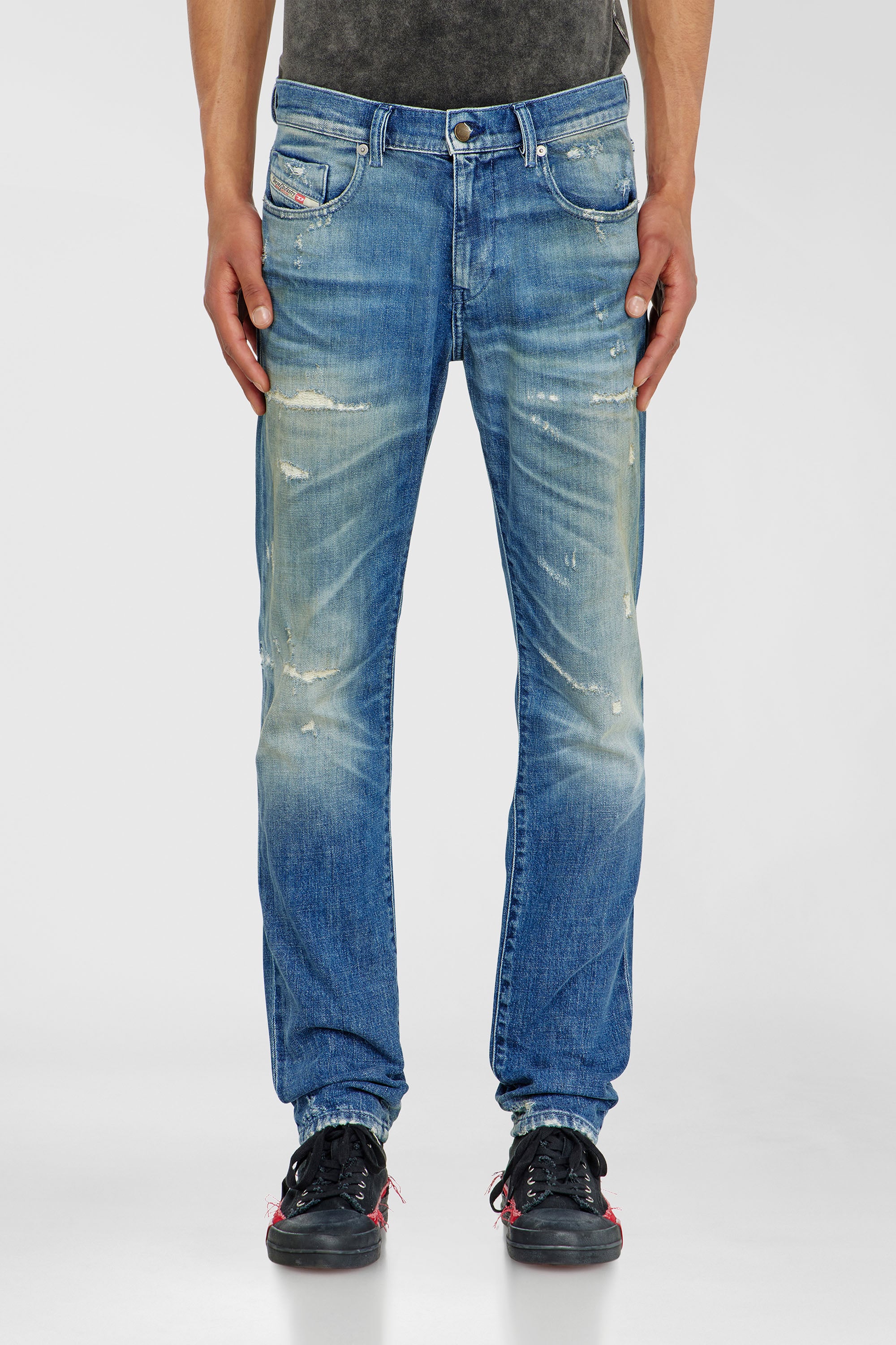 Diesel - Man's Slim Jeans 2019 D-Strukt 007EN, Medium blue - 4