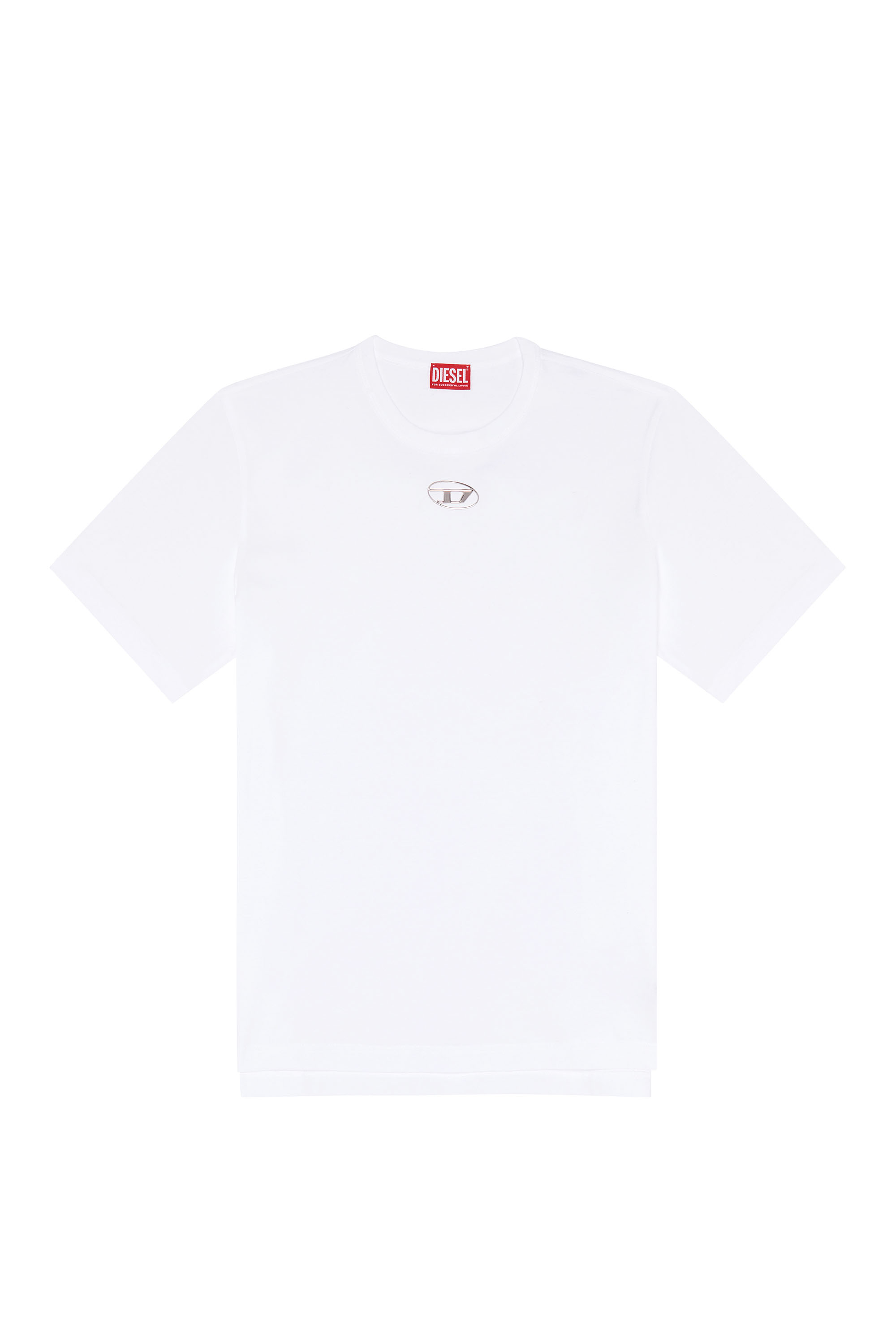 Diesel - T-JUST-OD, Man T-shirt with injection moulded logo in White - Image 3