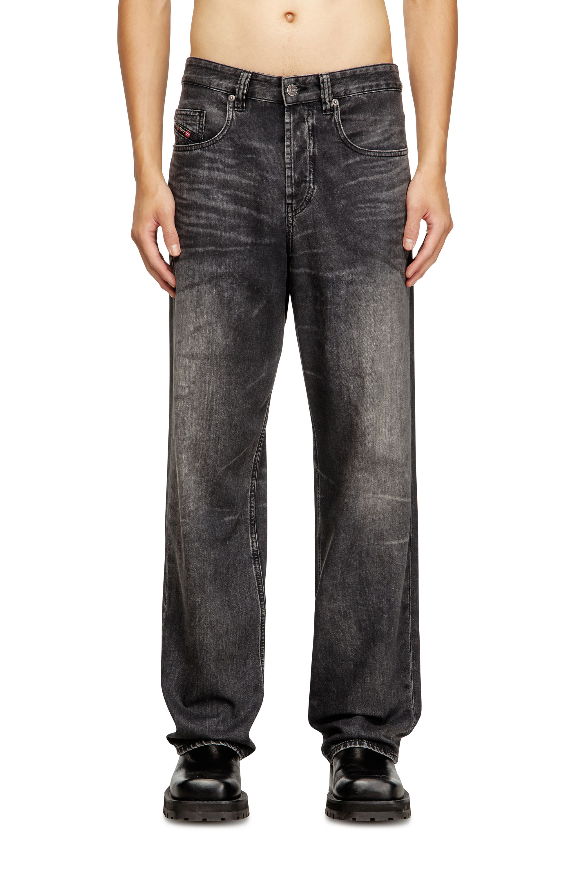Diesel - Man's Relaxed Jeans 2001 D-Macro 0CEBC, Black/Dark grey - 2
