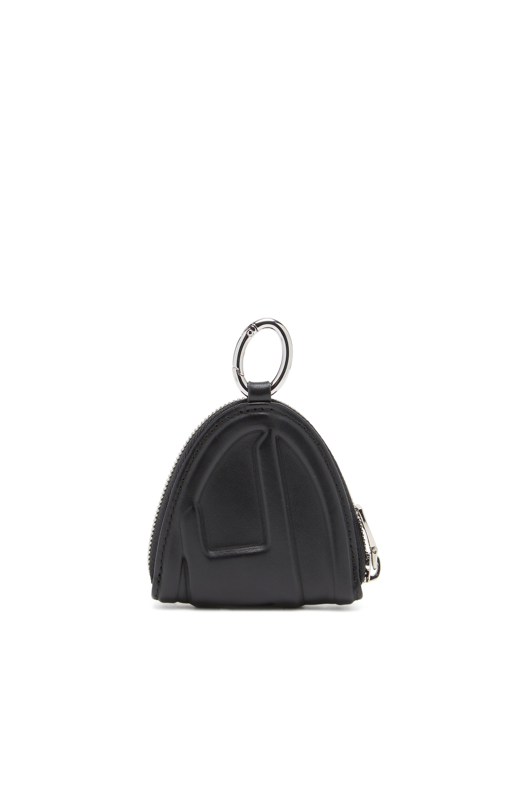Diesel - 1DR-FOLD COIN PURSE ZIP, Woman Leather coin purse with embossed logo in Black - Image 2