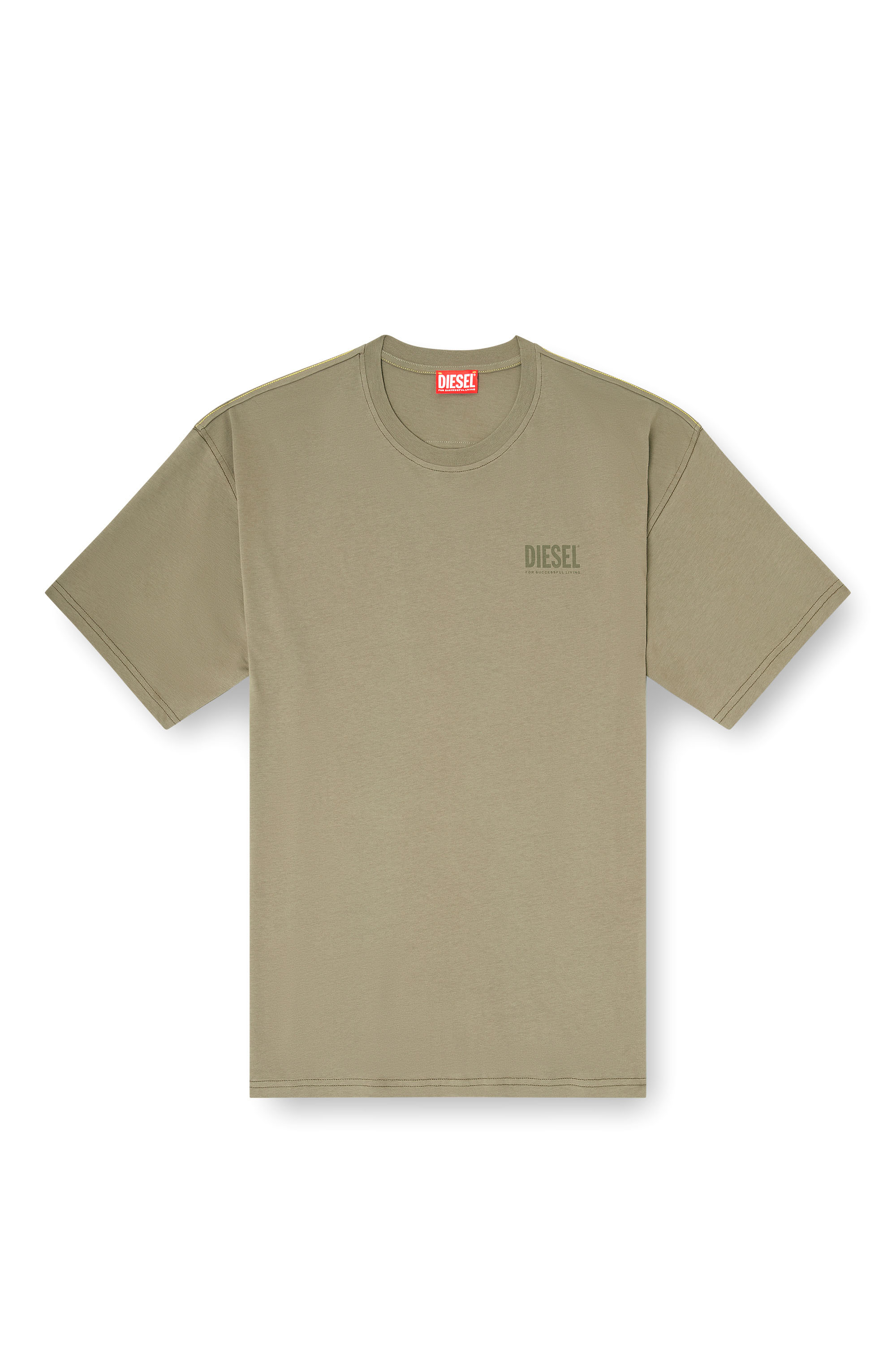 Diesel - T-BOXT-V8, Man's Relaxed T-shirt with back camo print in Military Green - 3