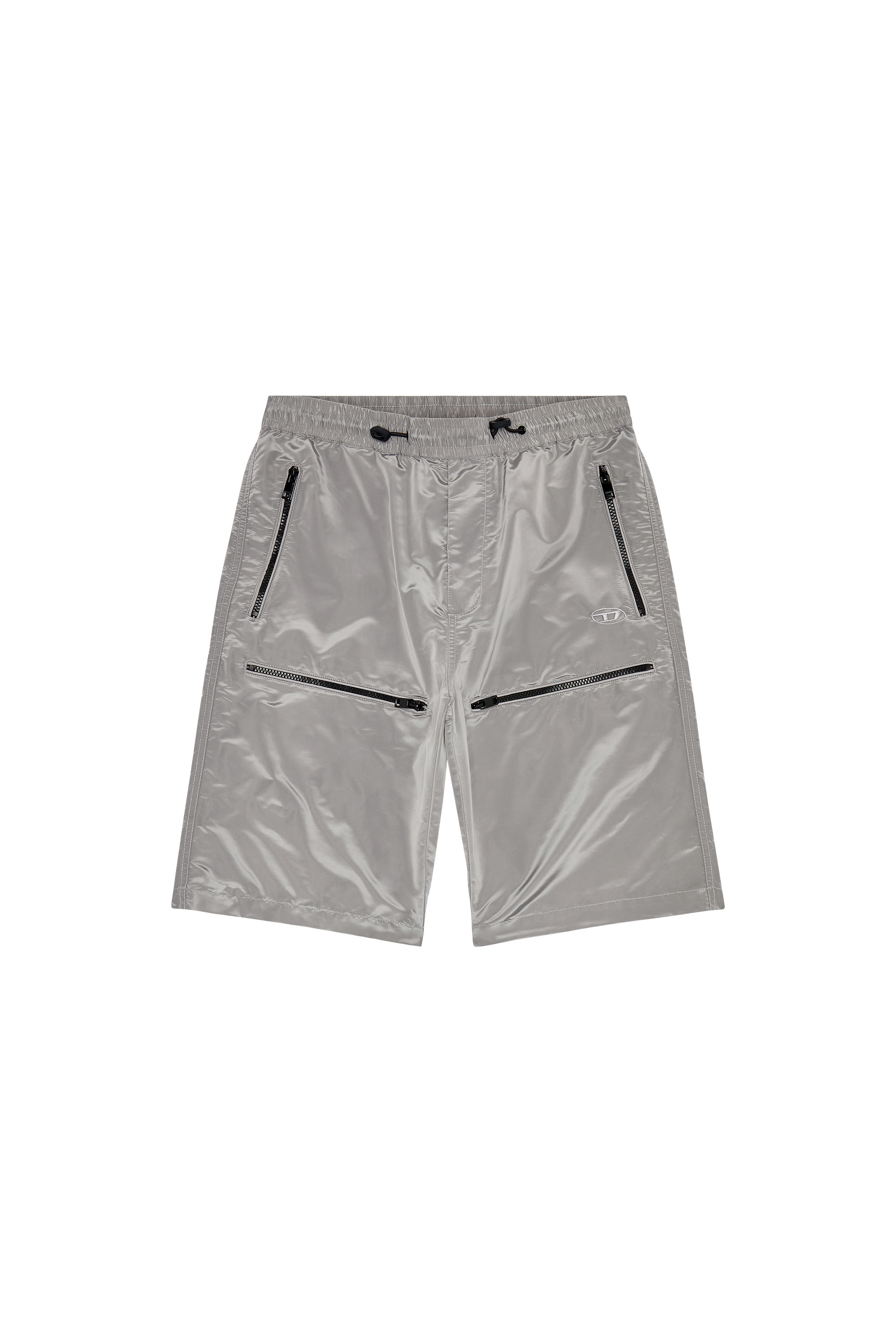 Diesel - P-MCKELL-SHORT, Man Cargo shorts in ciré nylon in Grey - Image 3