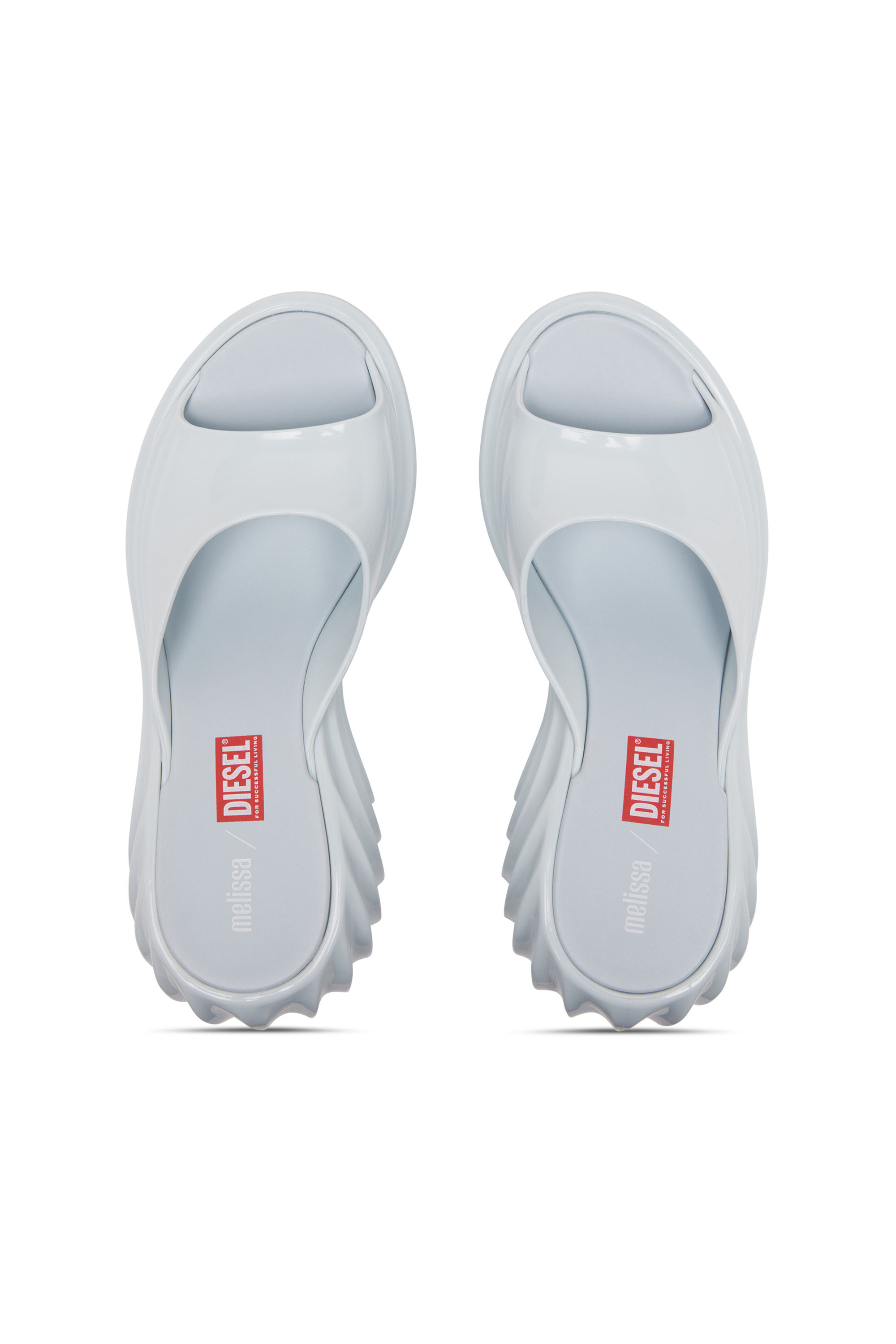 Diesel - MELISSA QUANTUM PLATFORM, Woman's Platform mule in Melflex® in Light Blue - 4
