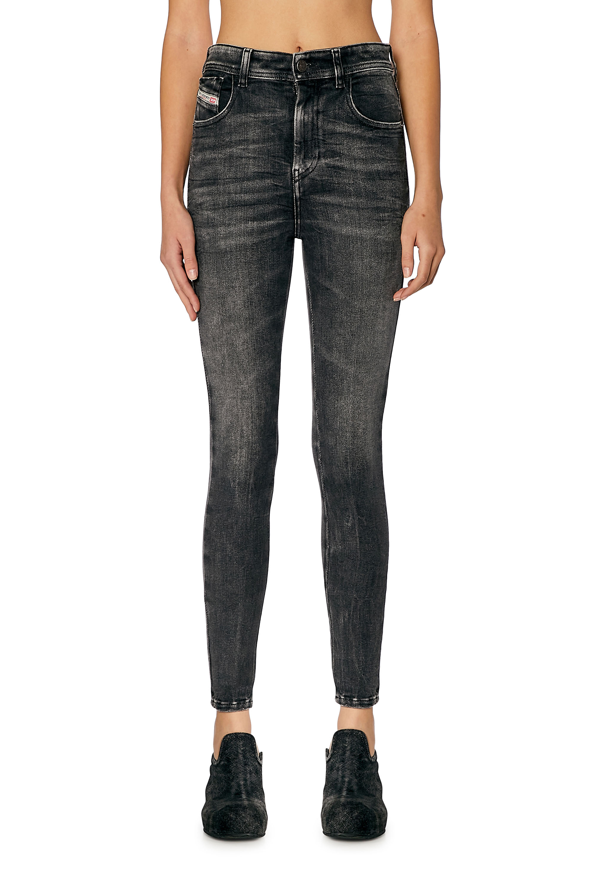 Diesel - Woman Super skinny Jeans 1984 Slandy-High 09H87, Black/Dark grey - Image 1