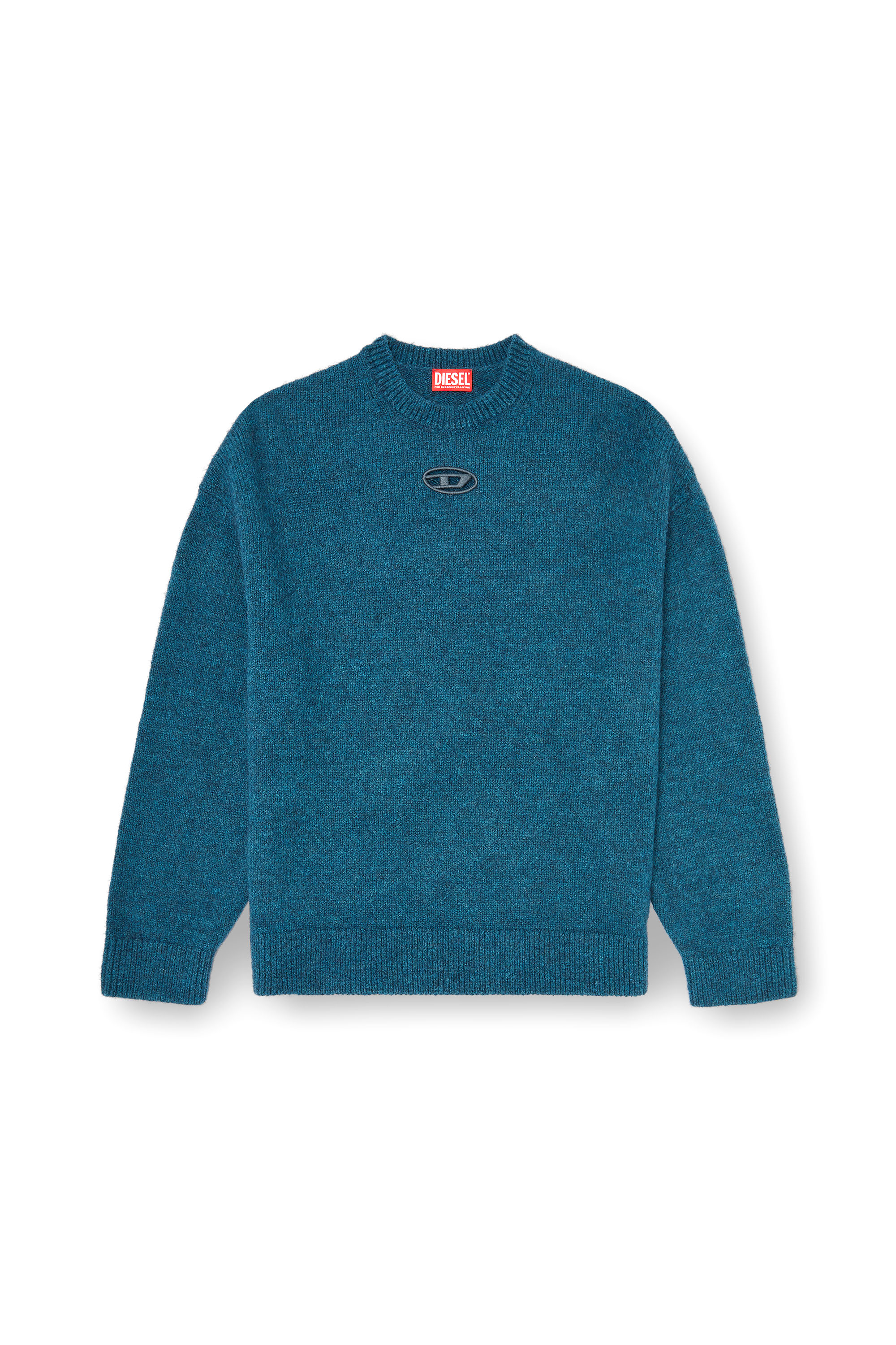 Diesel - K-AREESO, Man's Jumper in wool and alpaca blend in Water Green - 3
