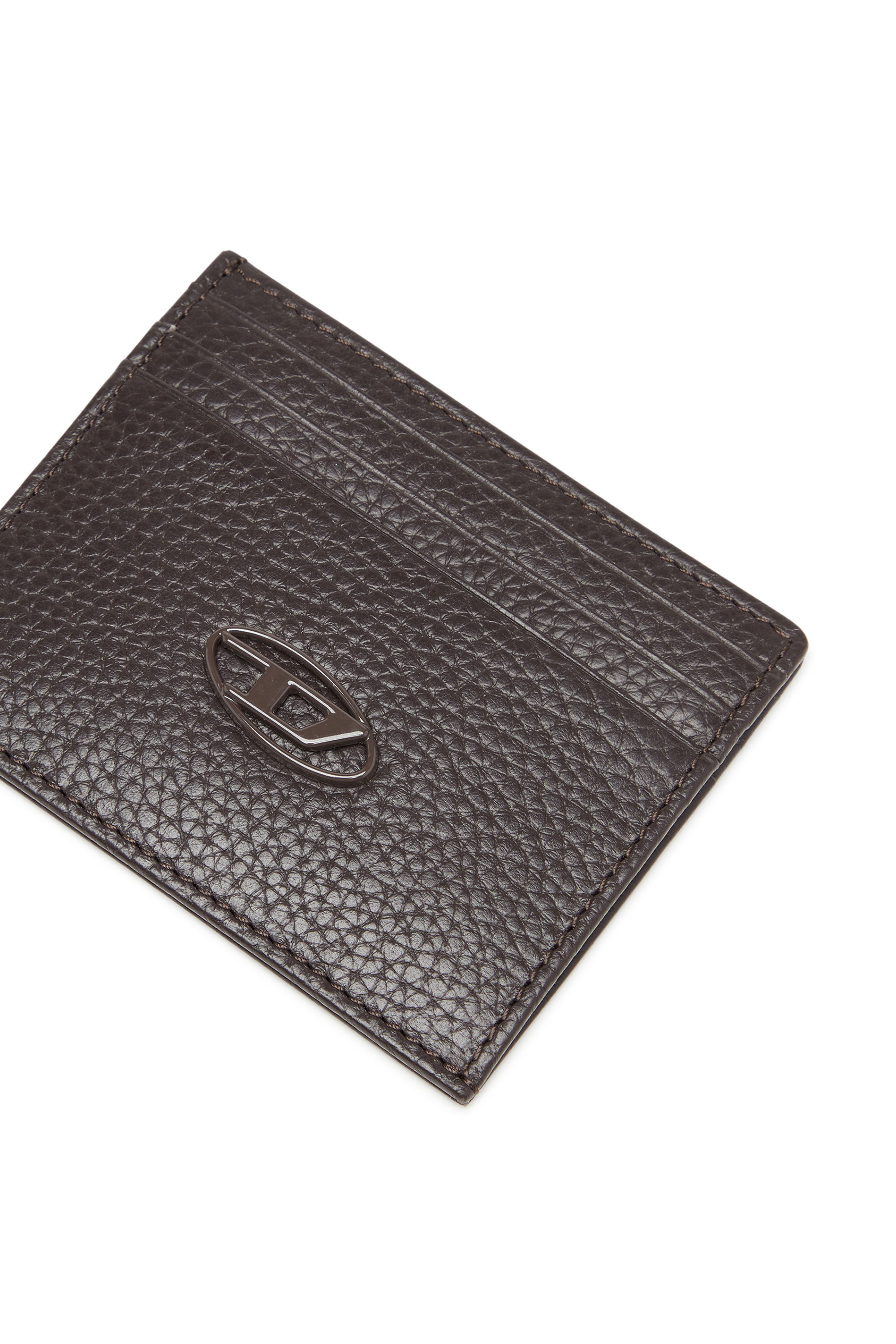 Diesel - CARD CASE, Man Card case in grained leather in Brown - Image 4