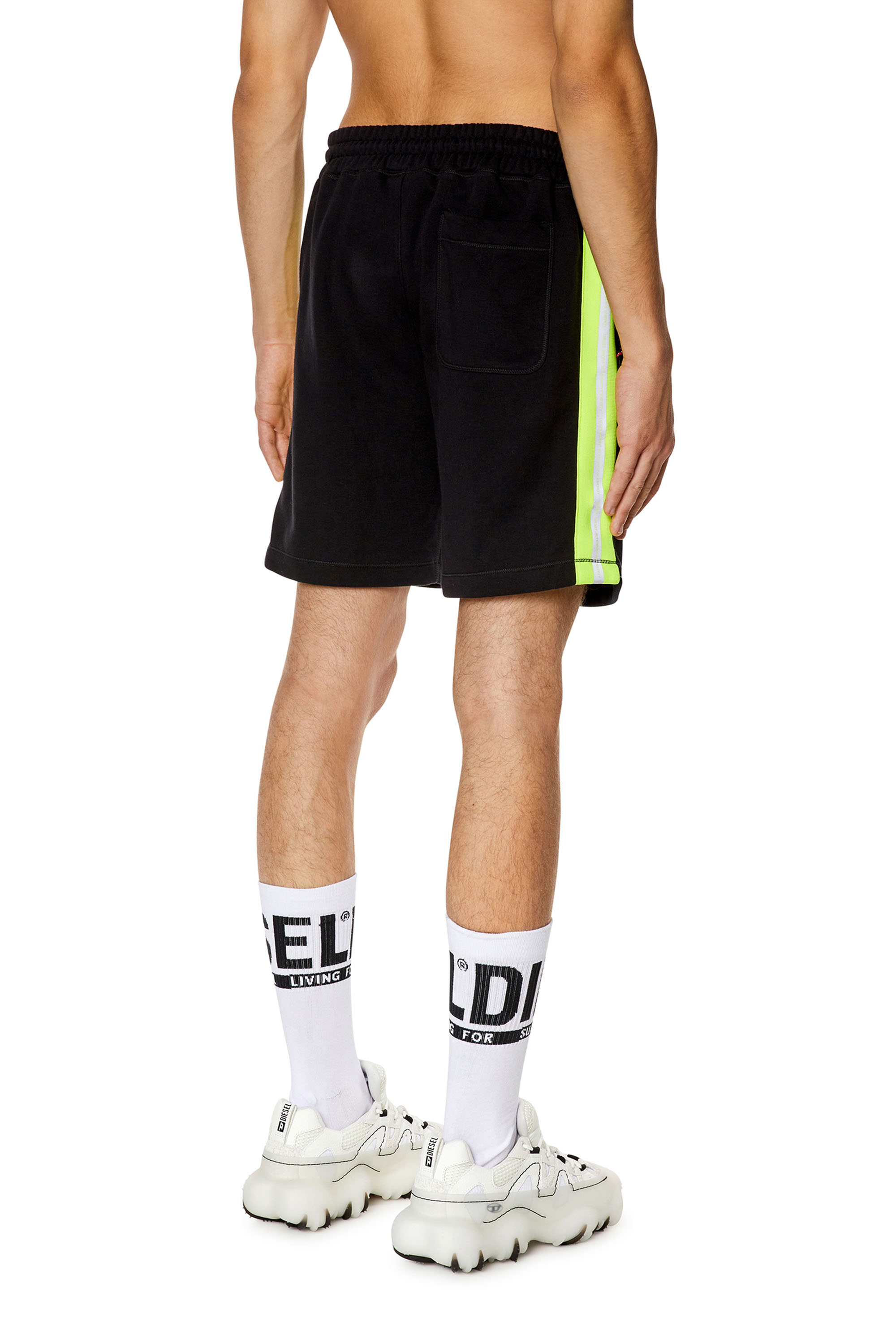 Diesel - AMSB-CLIFFORD-HT09, Man Sweat shorts with reflective logo bands in Multicolor - Image 4