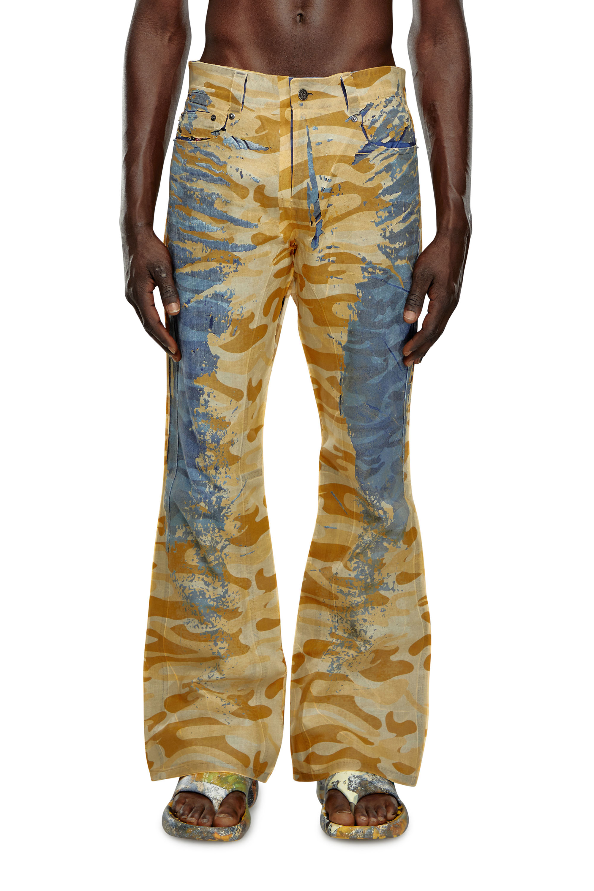 Diesel - P-FRO-DEV, Man Camo pants with peel-off muslin in Multicolor - Image 1