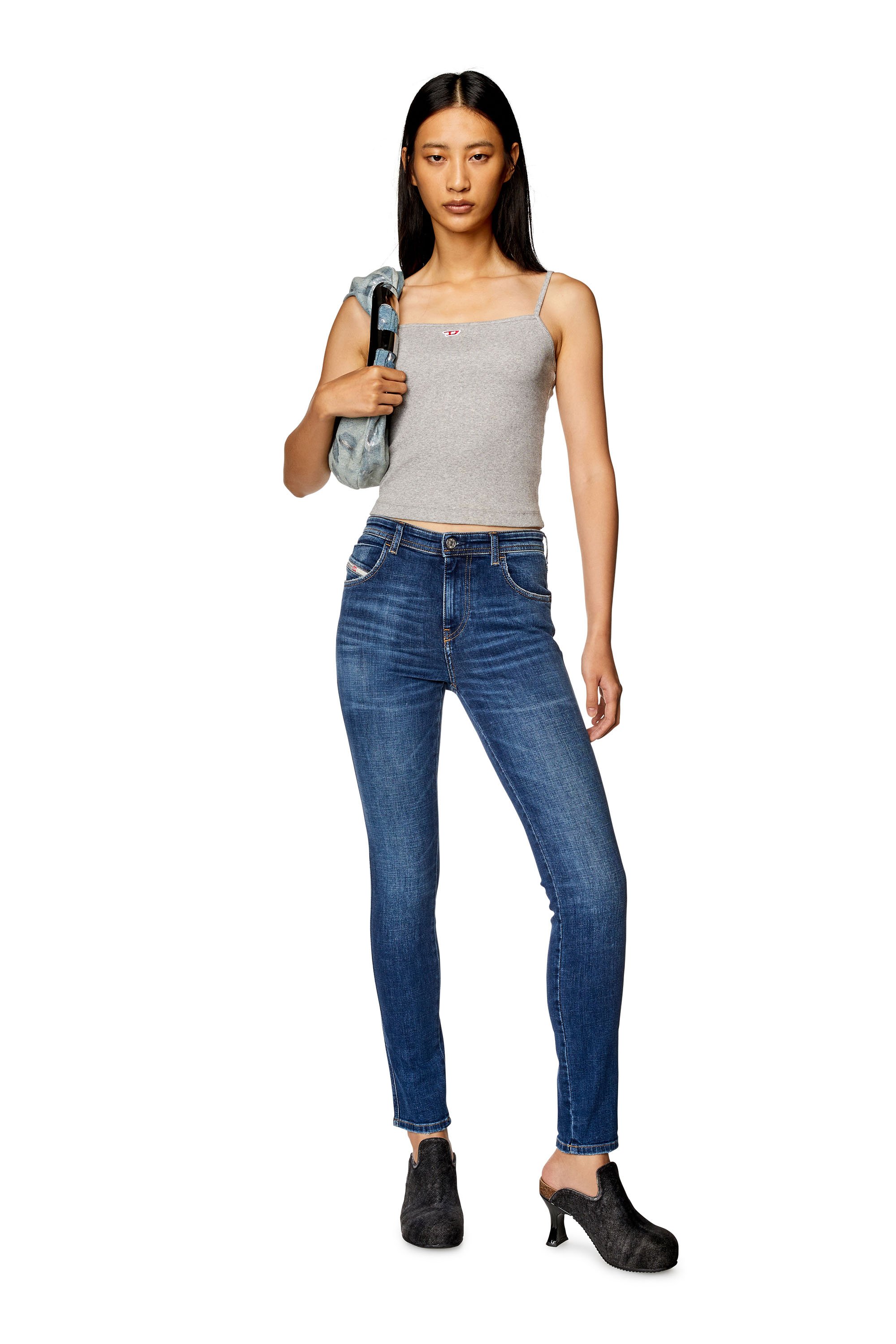Diesel - Woman Skinny Jeans 2015 Babhila 09H63, Dark Blue - Image 1