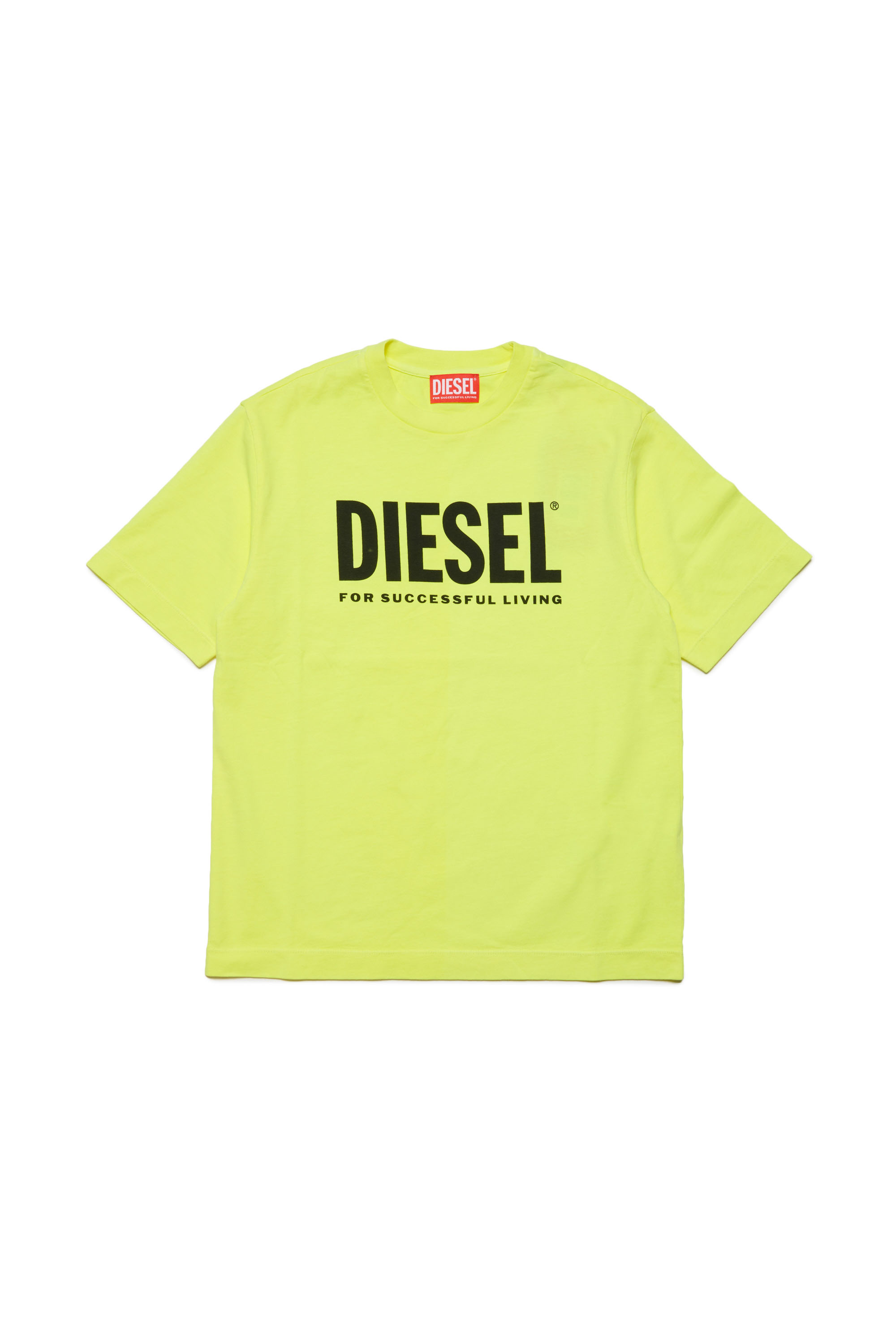 Diesel - TNUCI OVER, Unisex T-shirt with Diesel For Successful Living logo in Yellow - Image 1