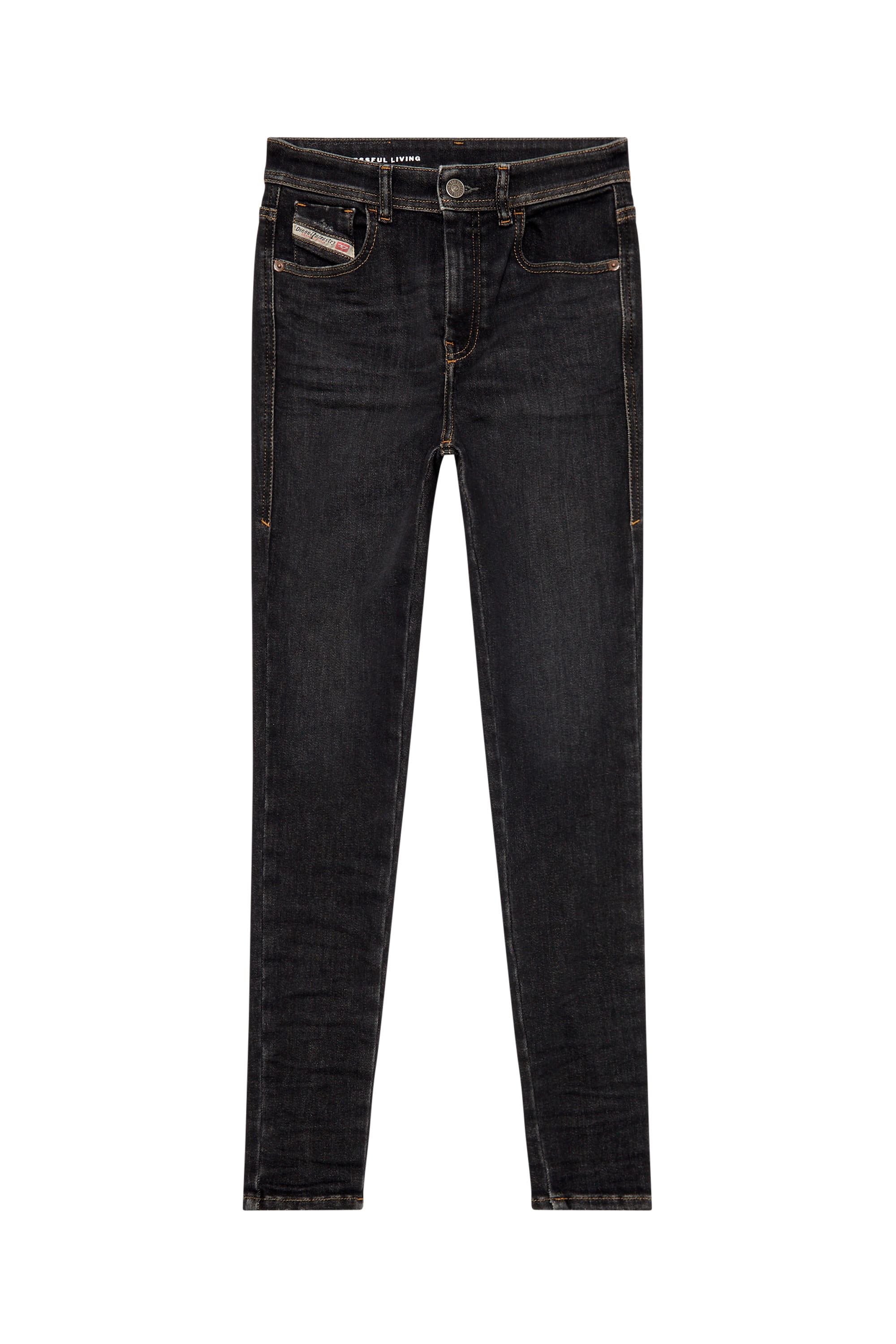 Diesel - Woman Super skinny Jeans 1984 Slandy-High 09H89, Black/Dark grey - Image 5