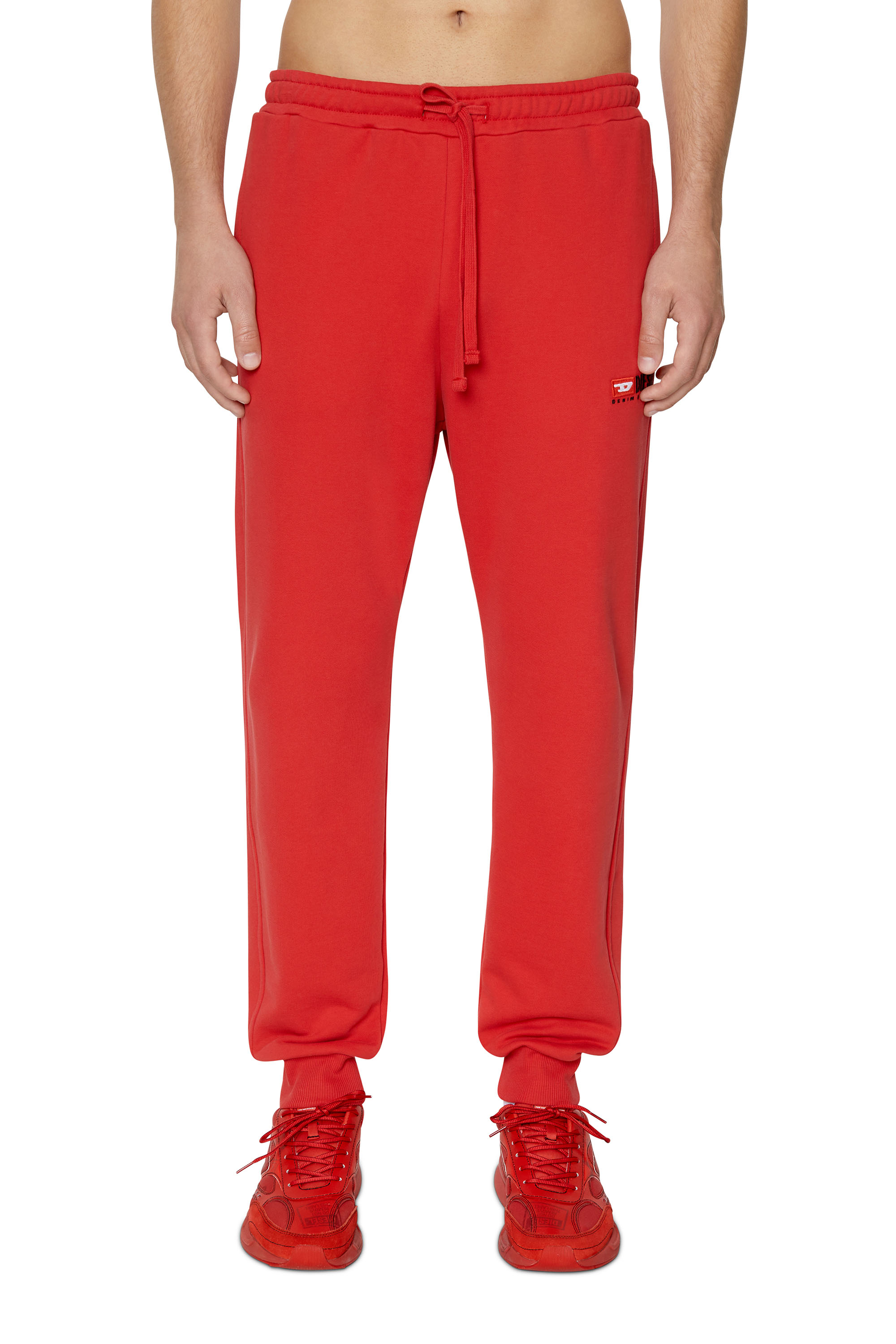 Diesel - P-TARY-DIV, Man Sweatpants with logo embroidery in Red - Image 1
