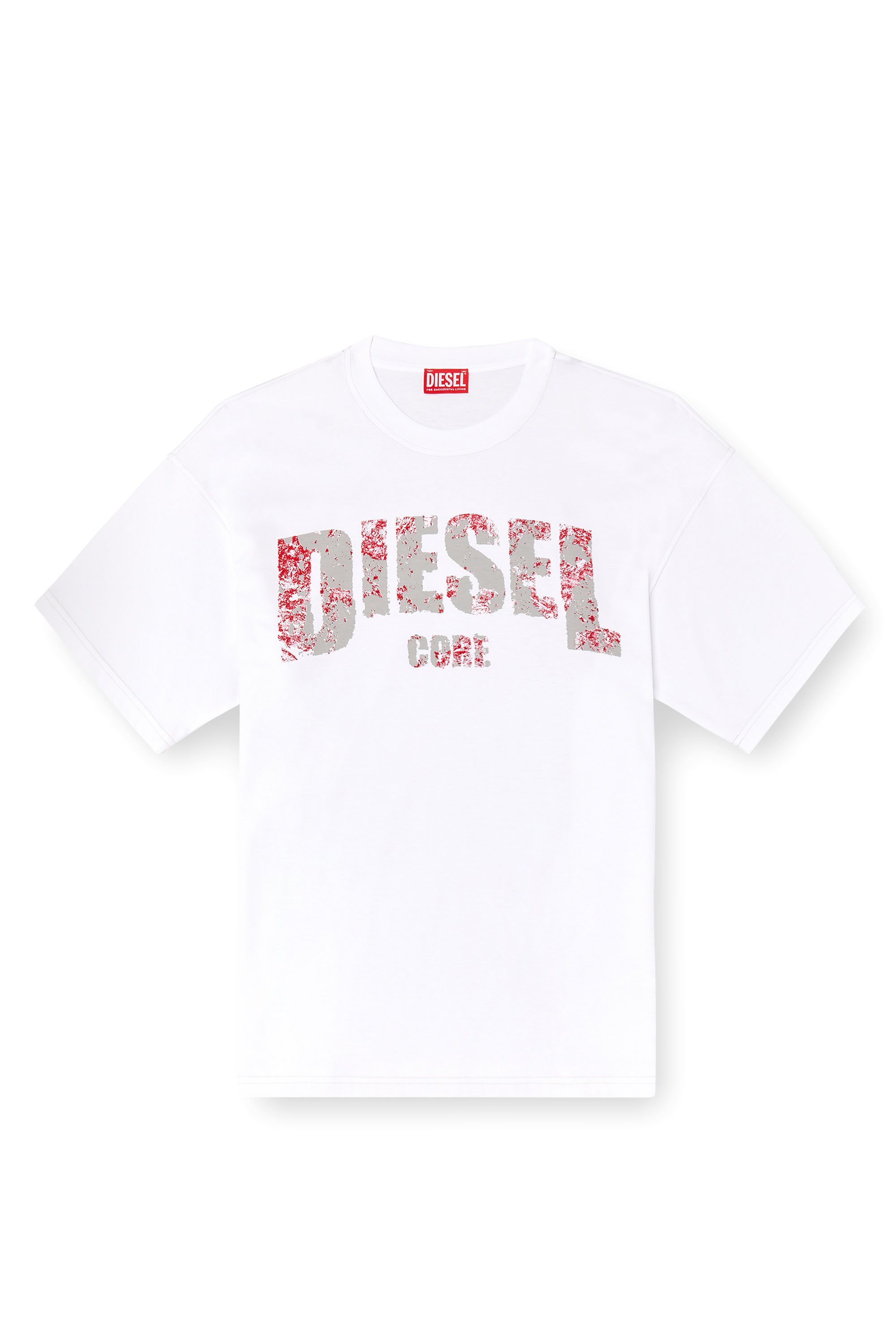 Diesel - T-ADJUST-R25, Man's T-shirt with Diesel Core print in White - 3