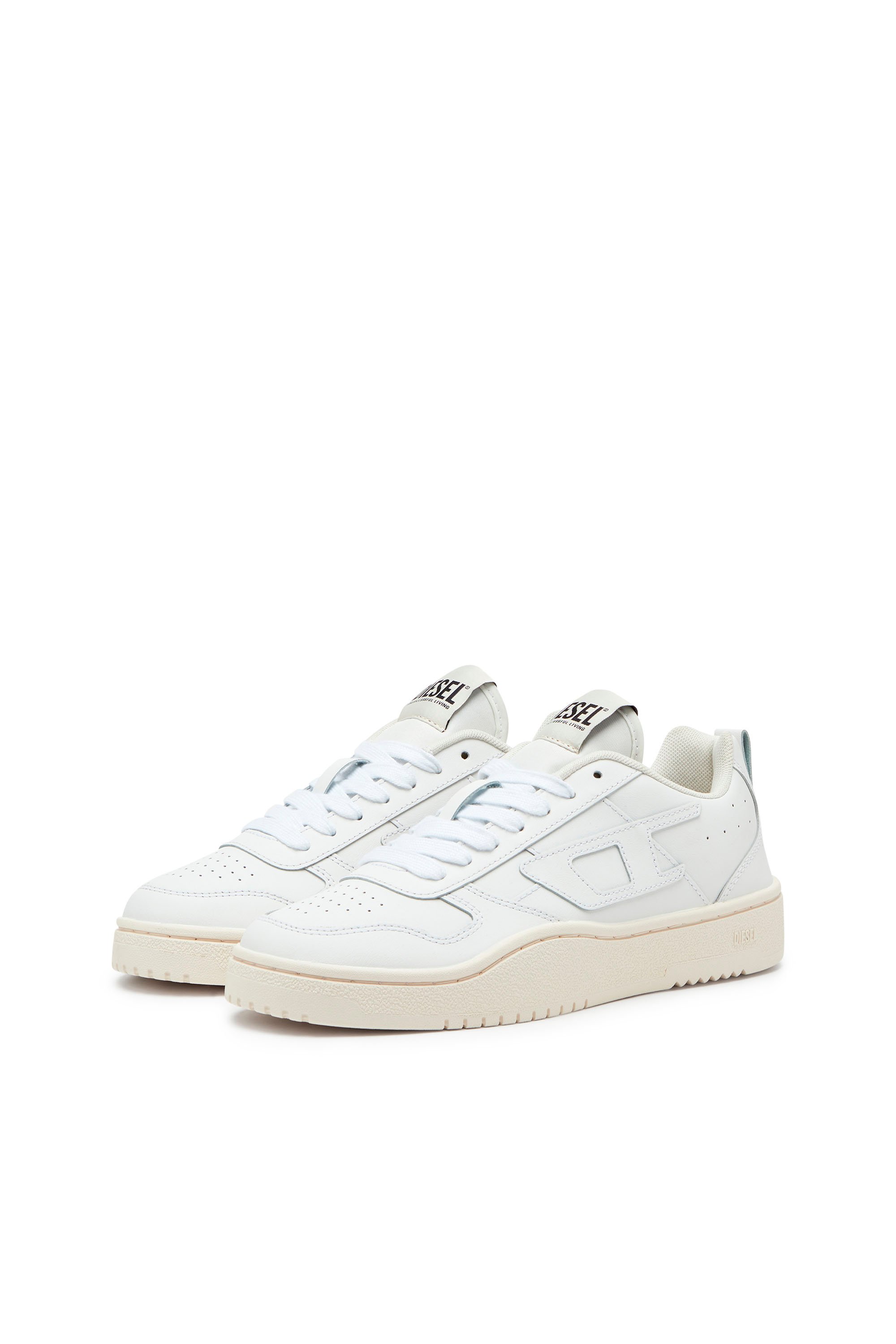 Diesel - S-UKIYO V2 LOW W, Woman S-Ukiyo Low-Low-top sneakers in leather and nylon in White - Image 8