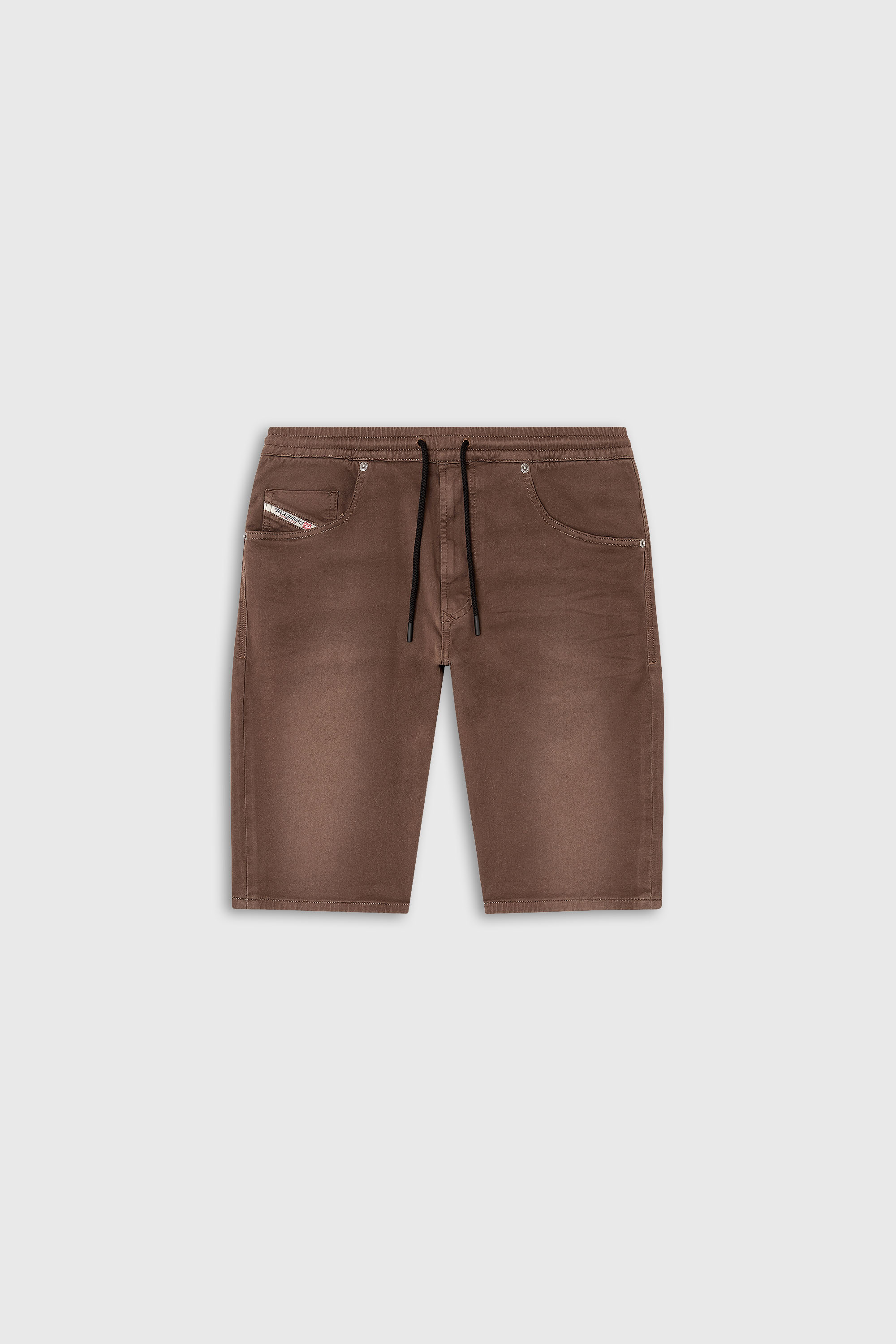 Diesel - 2033 D-KROOLEY-SHORT JOGG, Man's Chino shorts in JoggJeans in Brown - 2